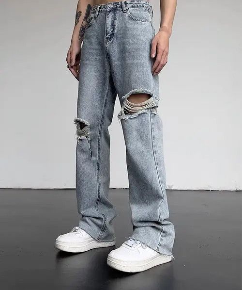 image of Vintage Retro Punk Pants in Denim, Men's (Size 30)