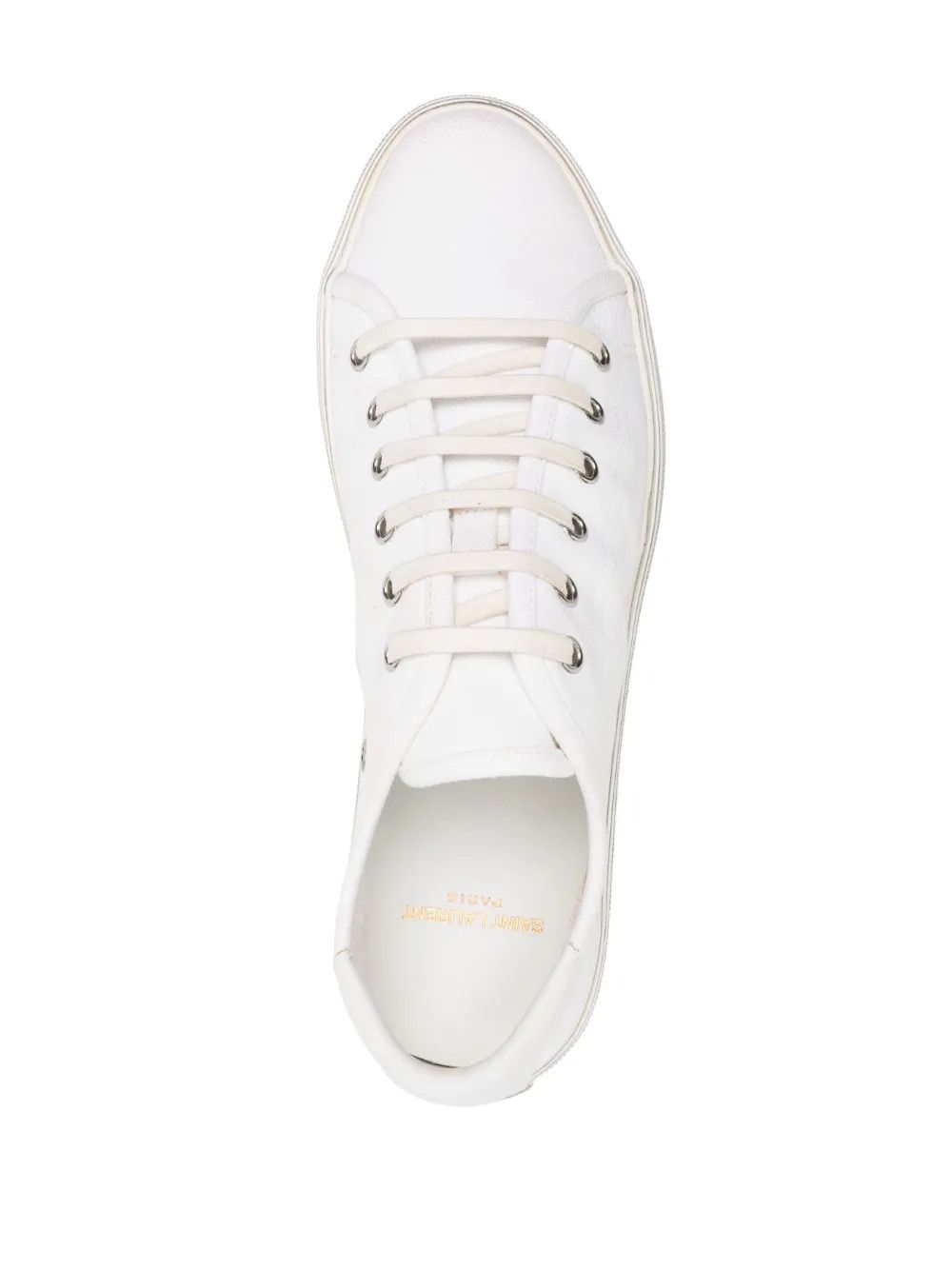 Saint Laurent Paris o1b1hav110325 606446 Malibu Sneakers Canvas Leather in White Size US 6 / IT 36 - 4 Thumbnail
