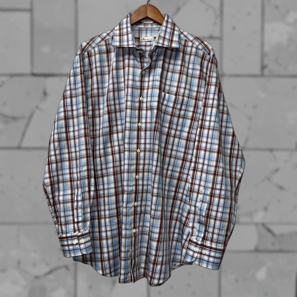 Peter Millar Peter Millar Shirt Mens XL Multicolor Plaid Button-Up Long Sleeve Size US XL / EU 56 / 4 - 1 Thumbnail