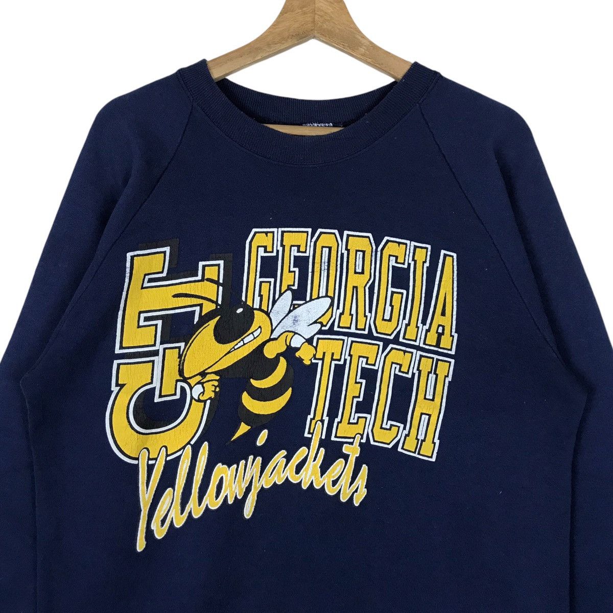 Hanes Vintage Hanes Georgia Tech Yellow Jacket Pullover Jumper Size US M / EU 48-50 / 2 - 2 Thumbnail