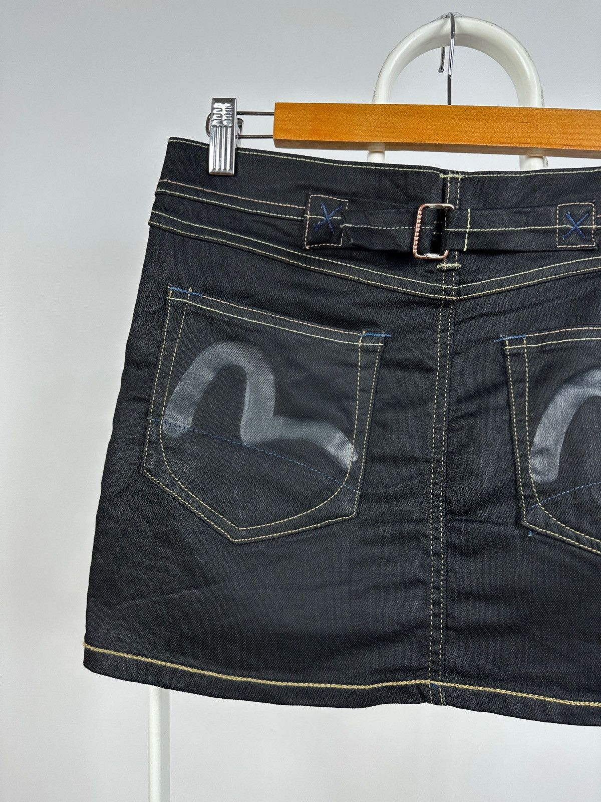 Evisu Vintage Evisu x Puma Y2K Black Mini Skirt Size 28" / US 6 / IT 42 - 4 Thumbnail