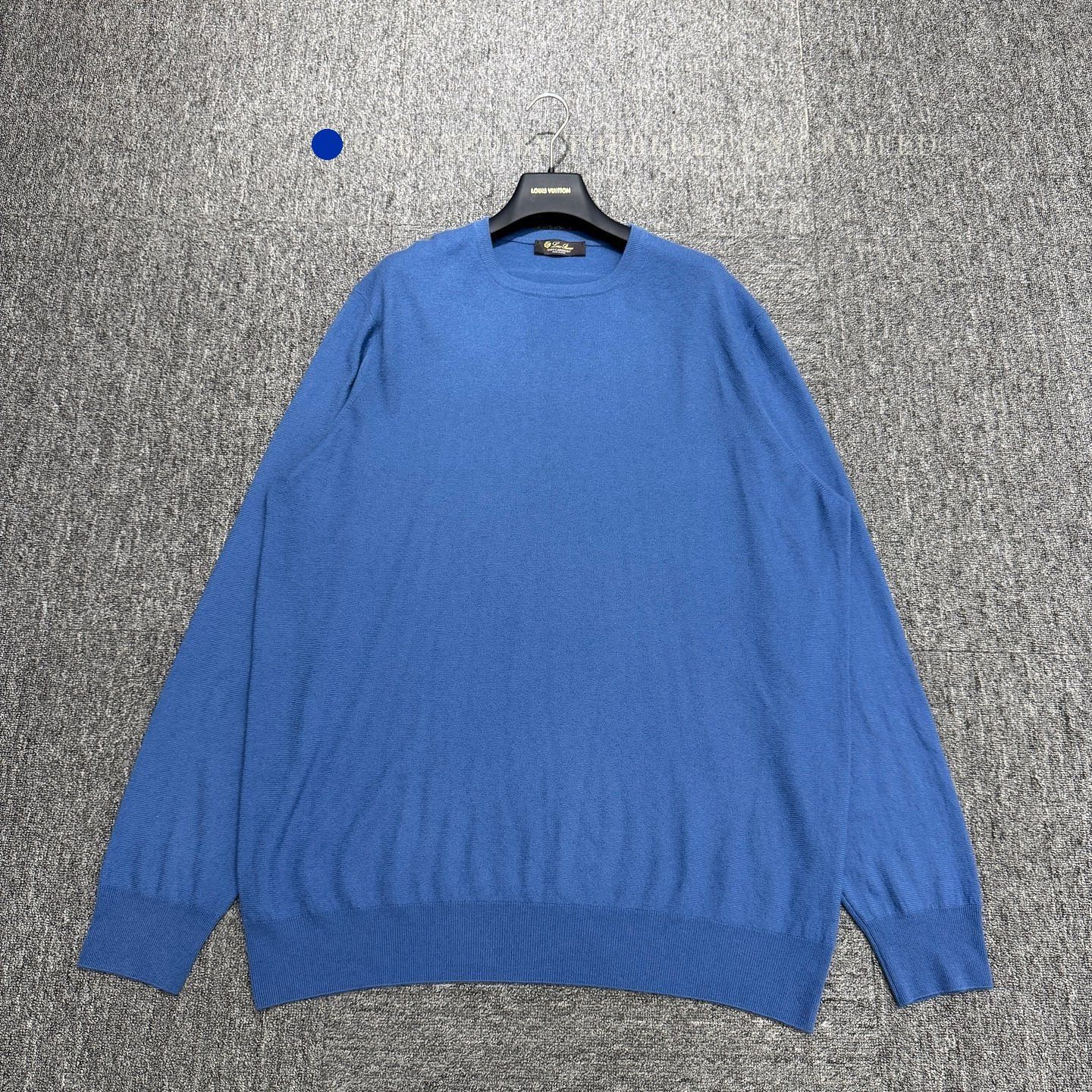 Loro Piana Blue Long-Sleeve Knit Sweater Size US XXL / EU 58 / 5 - 1 Thumbnail