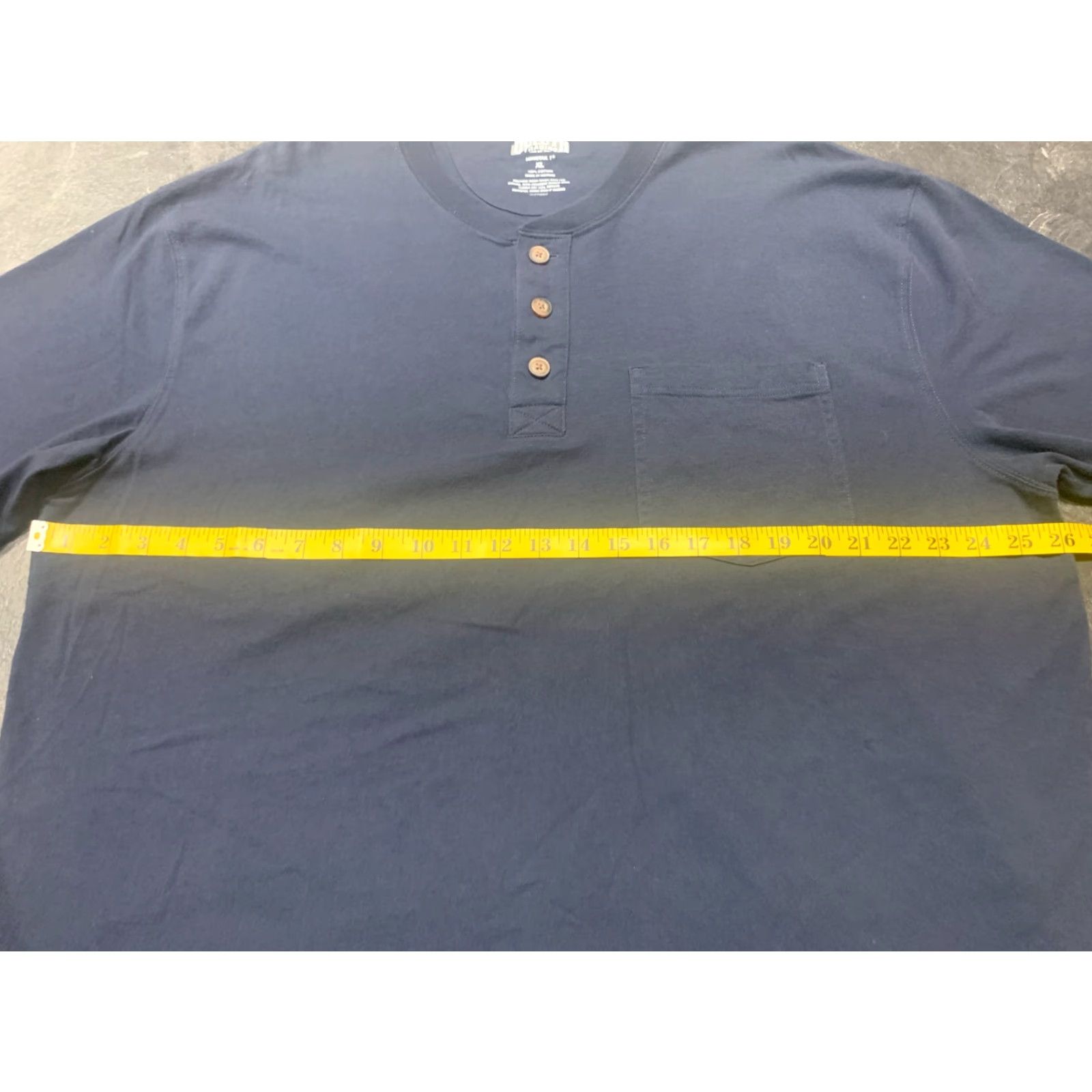 CO VINTAGE Duluth Trading Co Longtail T Henley T-Shirt Men XL Blue Short Sleeve Cotton Outdoor Pocket Size US XL / EU 56 / 4 - 7 Thumbnail