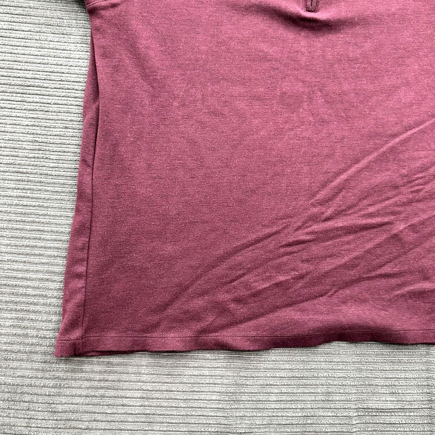 Mizzen+Main Mizzen + Main 1/4 Zip Sweater Men XL Burgundy Red Rayon Long Sleeve Solid Logo Zipper Casual Travel Golf Hiking Walking Size US XL / EU 56 / 4 - 6 Thumbnail