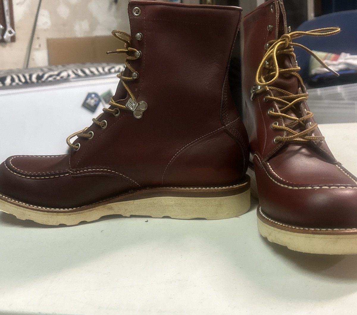 Chippewa Chippewa OG Burgundy , Dead-stock, made in USA work boot Size US 10.5 / EU 43-44 - 10 Thumbnail