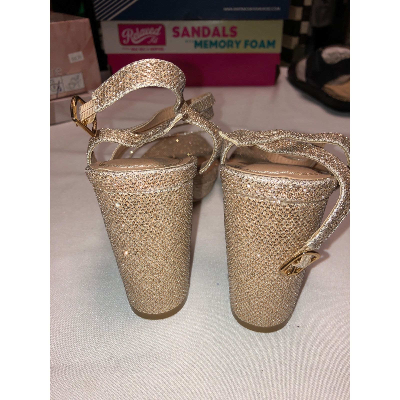 Other Bella Marie Gold Dress Heel Sandal Size US 8.5 / IT 38.5 - 3 Thumbnail