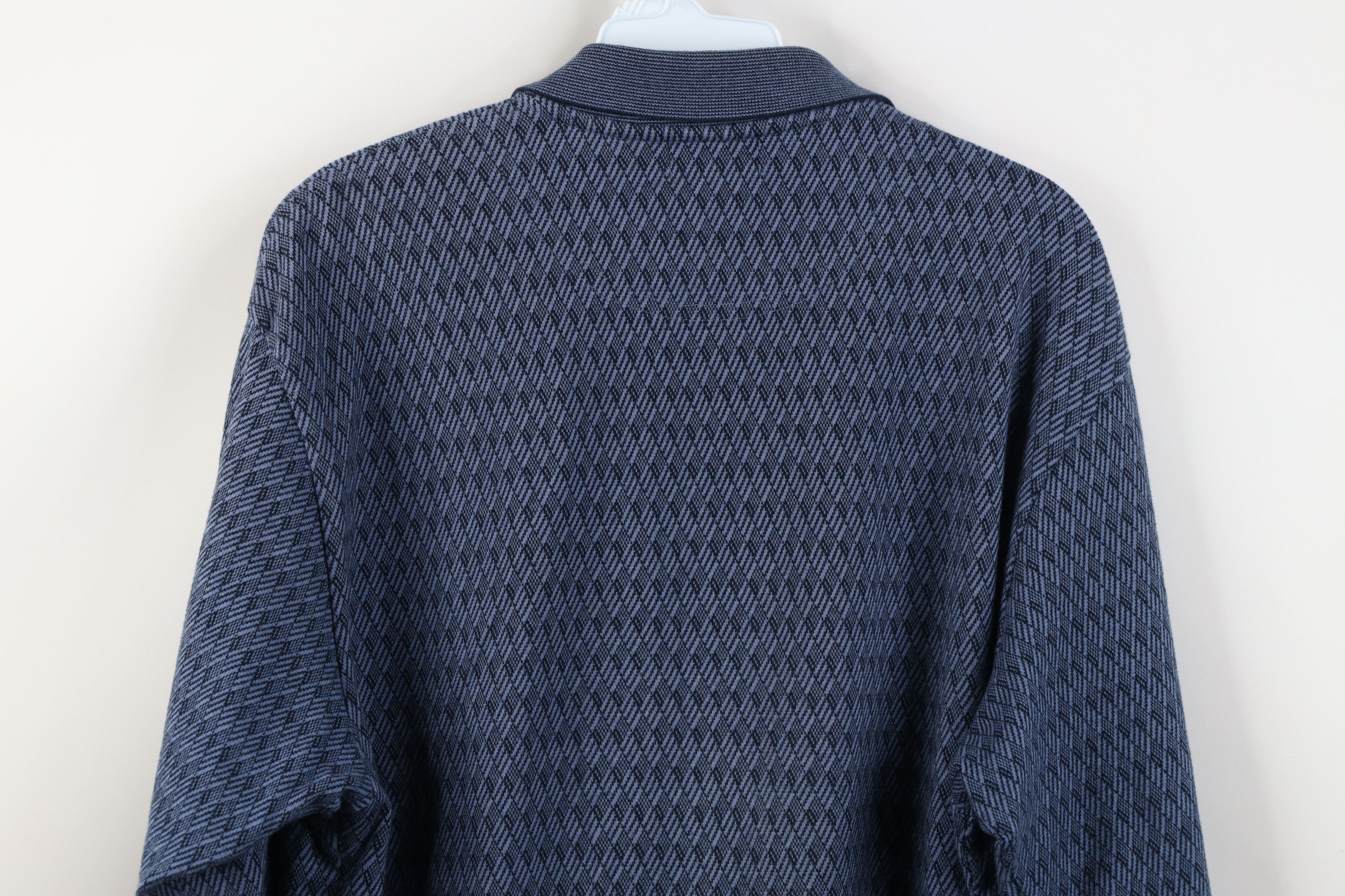 Vintage Vintage 90s Streetwear Collared Long Sleeve Polo Blue USA Size US M / EU 48-50 / 2 - 9 Thumbnail
