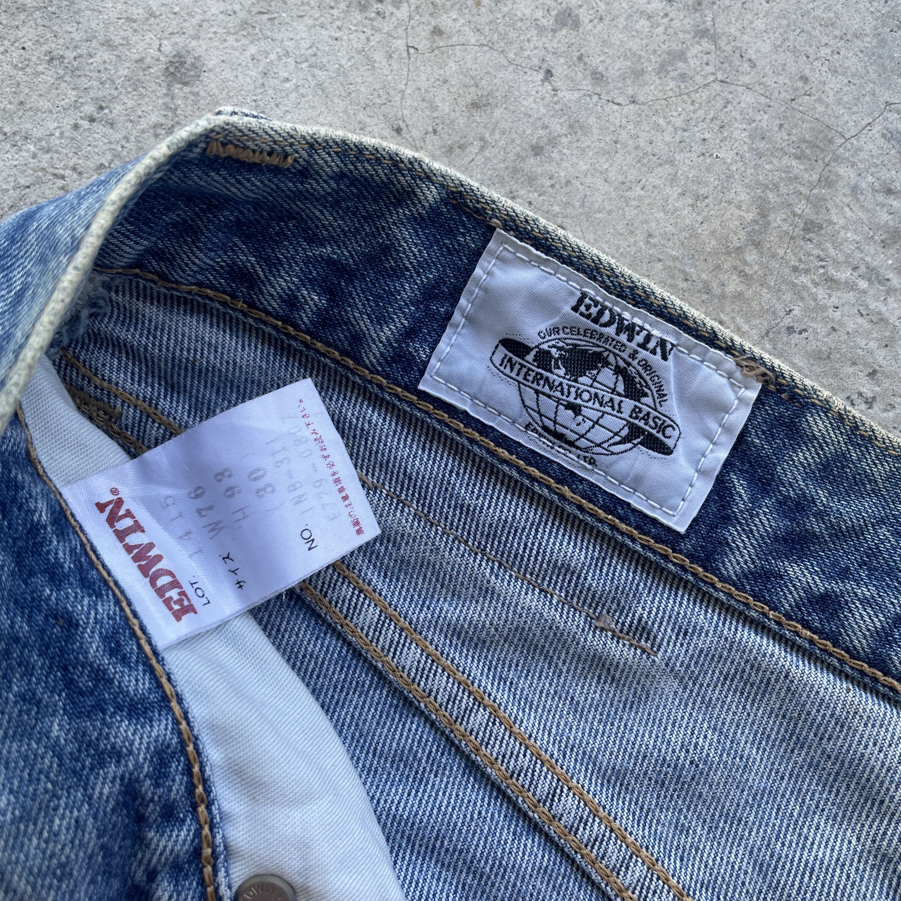 Edwin × Vintage VINTAGE EDWIN JEANS FADED DENIM PANTS W28x32 Size US 28 / EU 44 - 6 Thumbnail