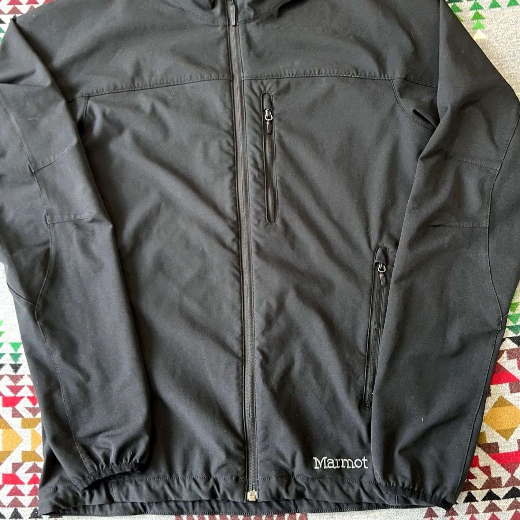 Marmot Marmot Tempo Jacket Mens Medium Black Full Zip Softshell Stretch Performance B9 Size US M / EU 48-50 / 2 - 7 Thumbnail