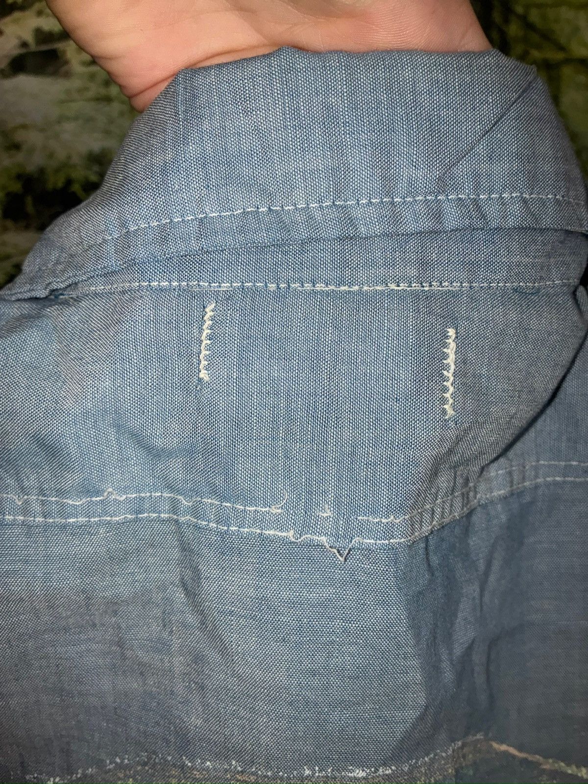 Other Vintage chambre button up shirt w faded appliqué Size S / US 4 / IT 40 - 6 Thumbnail