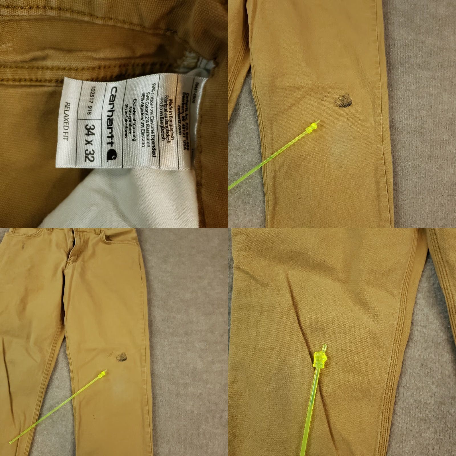 Carhartt VINTAGE Carhartt Brown Canvas Straight Leg Stretch Pants Men 32x30 Relaxed Fit Workwear Size US 34 / EU 50 - 8 Thumbnail