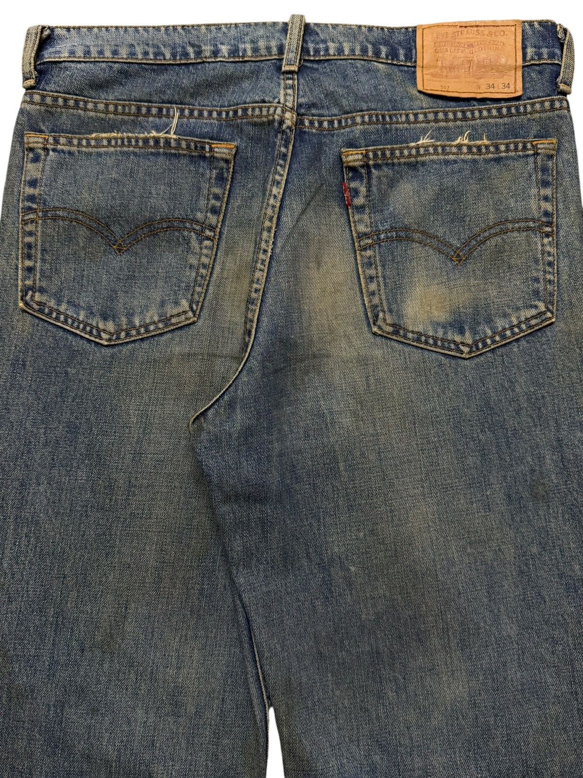 Levi's Vintage Japan 80s Levis 517 Mud Wash Distress Wide Leg Flare Size US 33 - 6 Thumbnail