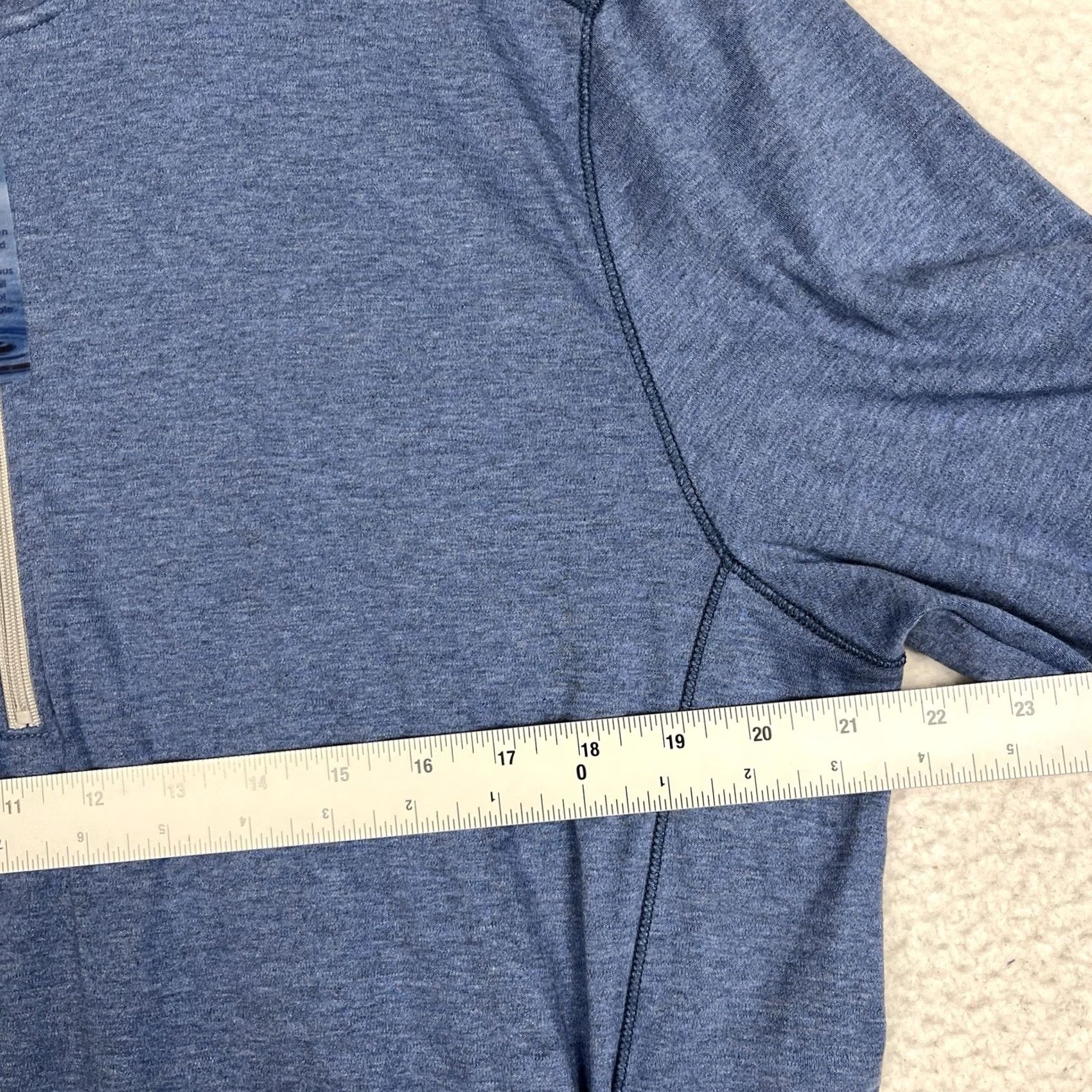 AQUA New Raffi 1/4 Zip Pullover Men XL French Blue Cotton Mock Neck Quarter Aqua Size US XL / EU 56 / 4 - 4 Thumbnail