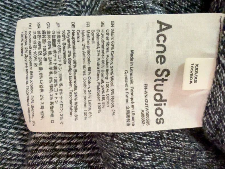 Acne Studios Acne Studios Blue loose coat Size US XS / EU 42 / 0 - 4 Thumbnail