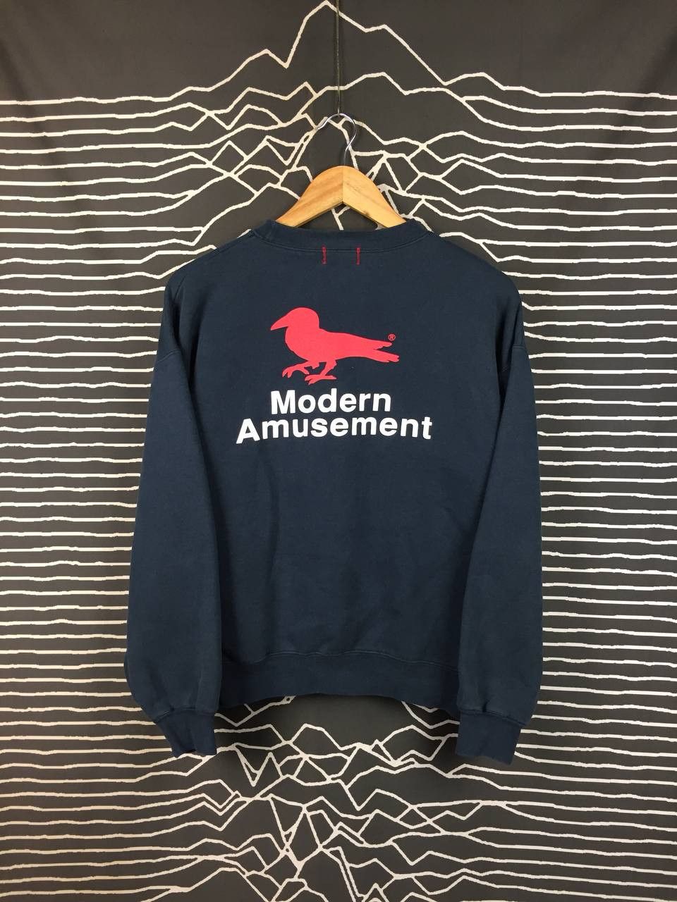 Modern Amusement Vtg Modern Amusement Crow Logo Boxy Fit Sweatshirt Size US M / EU 48-50 / 2 - 2 Thumbnail