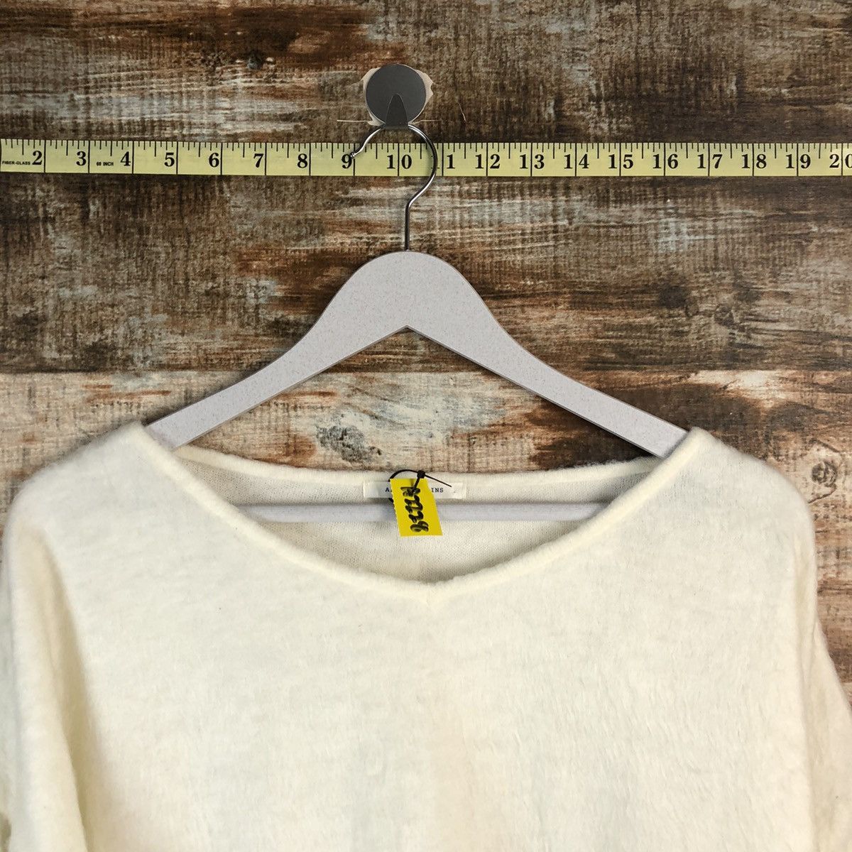 Homespun Knitwear × Japanese Brand Ain Les Sains White Knitwear #A2228 Size M / US 6-8 / IT 42-44 - 4 Thumbnail