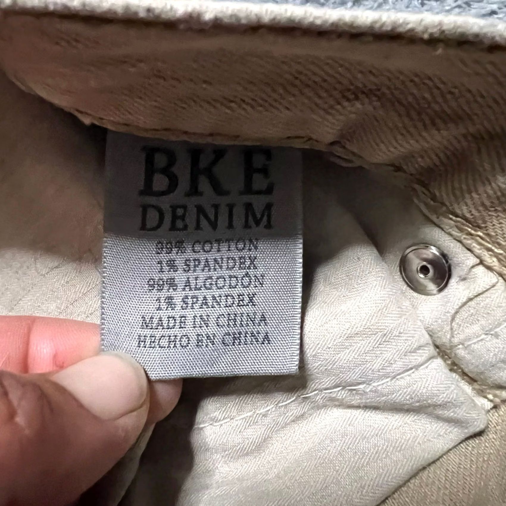 BKE BKE Jeans Tyler Straight Buckle Chino Pants 33x30 Mens Khaki Tan Buckle Pants Size US 33 - 6 Thumbnail