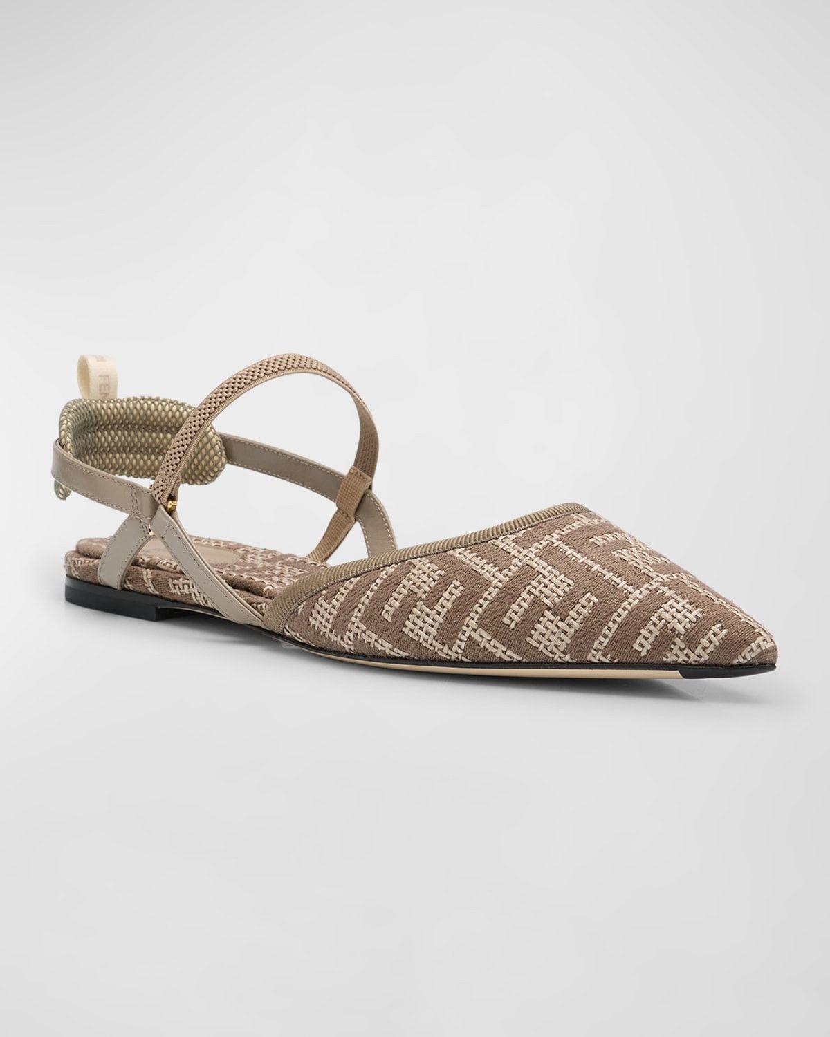 Fendi o1s1wg110925 Colibrì Lite Flats in Light Brown Size US 11 / IT 41 - 3 Thumbnail