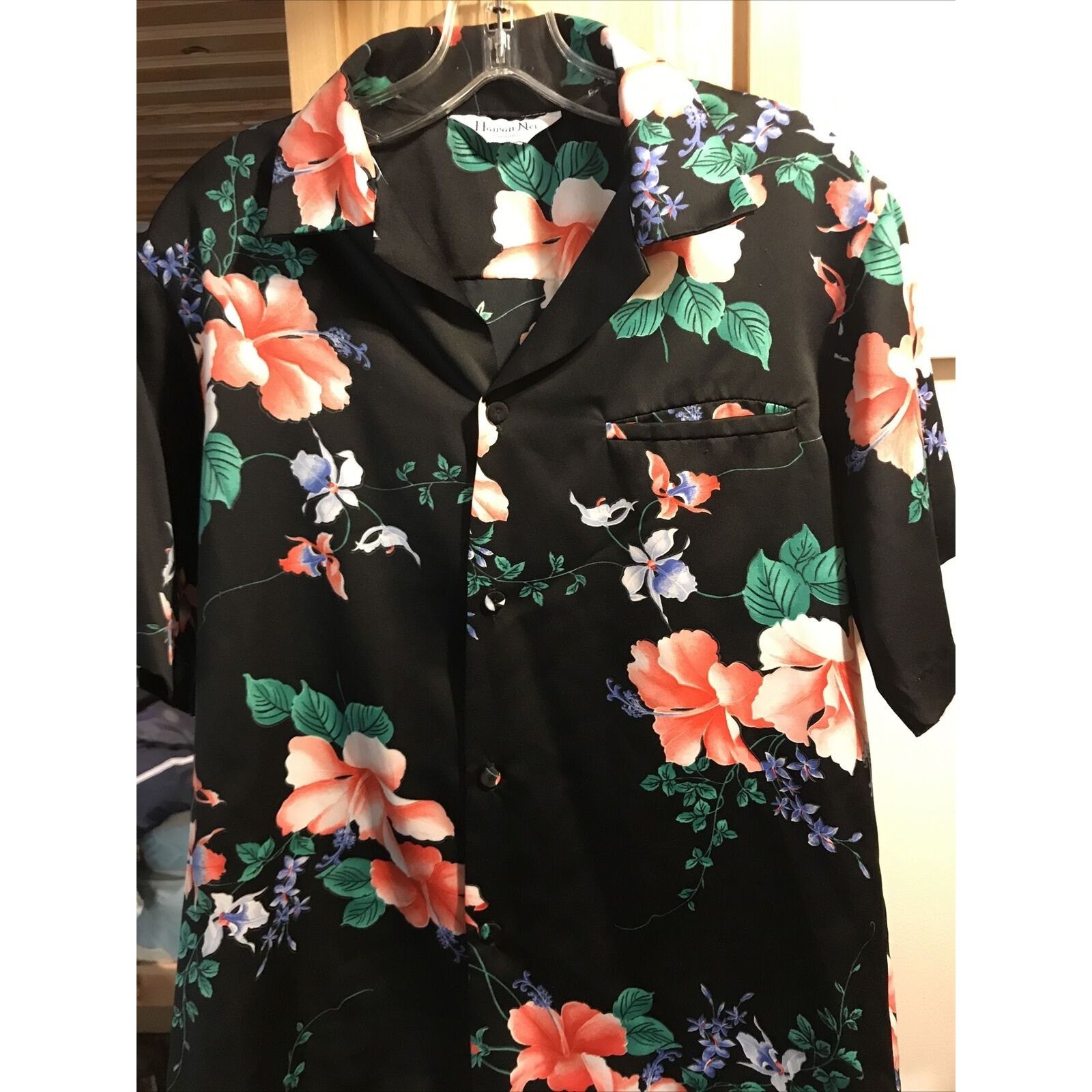 Other Hawaii Nei Honolulu Vintage Men’s L Black Floral SS Shirt Size US L / EU 52-54 / 3 - 8 Thumbnail