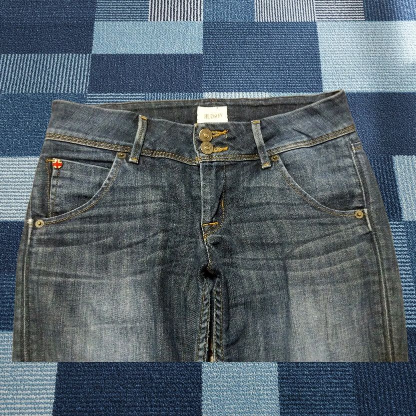 Hudson Hudson Collin Skinny Jeans Size 25 Medium Wash 29x29 Blue Cotton Blend Zip Zipper Closure Stretch Women Jeans Skinny & Slim Adults? Size 42" / US 20 - 1 Thumbnail
