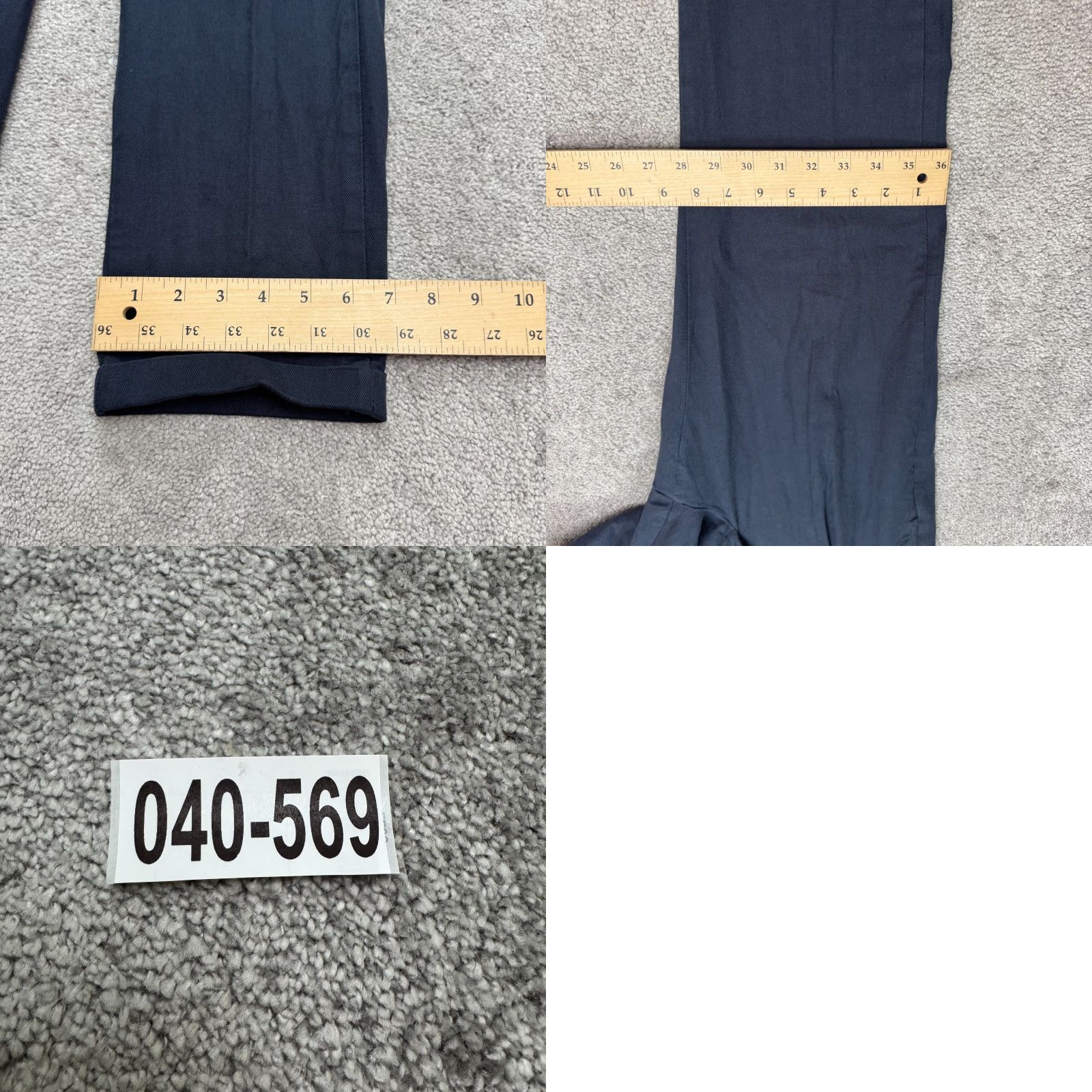 Sean John Dan John Cuffed Dress Pants Mens IT 44 28x29 Navy Blue Pleated Front Herringbone Size US 28 / EU 44 - 10 Thumbnail