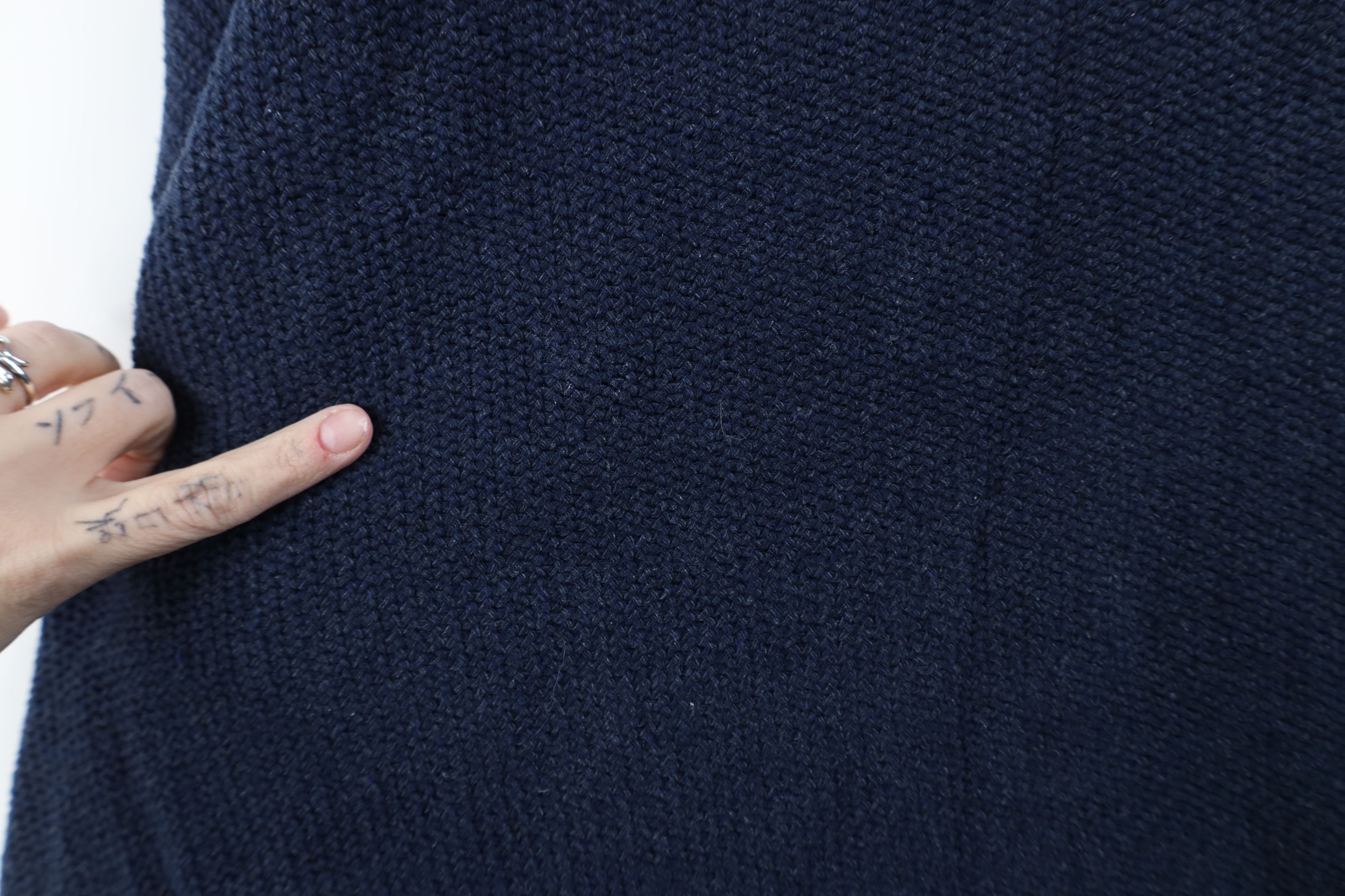 Vintage Vintage 90s Streetwear Weave Knit Henley Sweater Blue USA Size US XXL / EU 58 / 5 - 8 Thumbnail