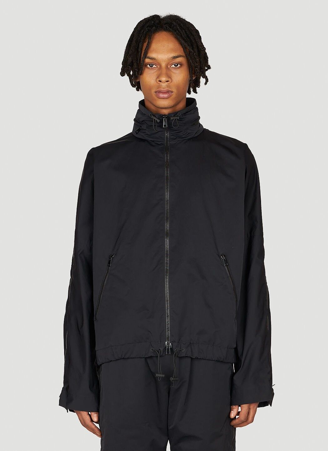 Bottega Veneta o1lv12m1024 Contrasting Zipper Tech Nylon Jacket in Black Size US XS / EU 42 / 0 - 1 Thumbnail