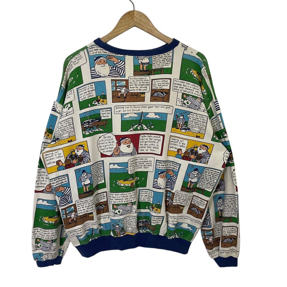 Cartoon Network Vintage 90s Captain Santa Club Sweatshirt Size US XL / EU 56 / 4 - 8 Thumbnail