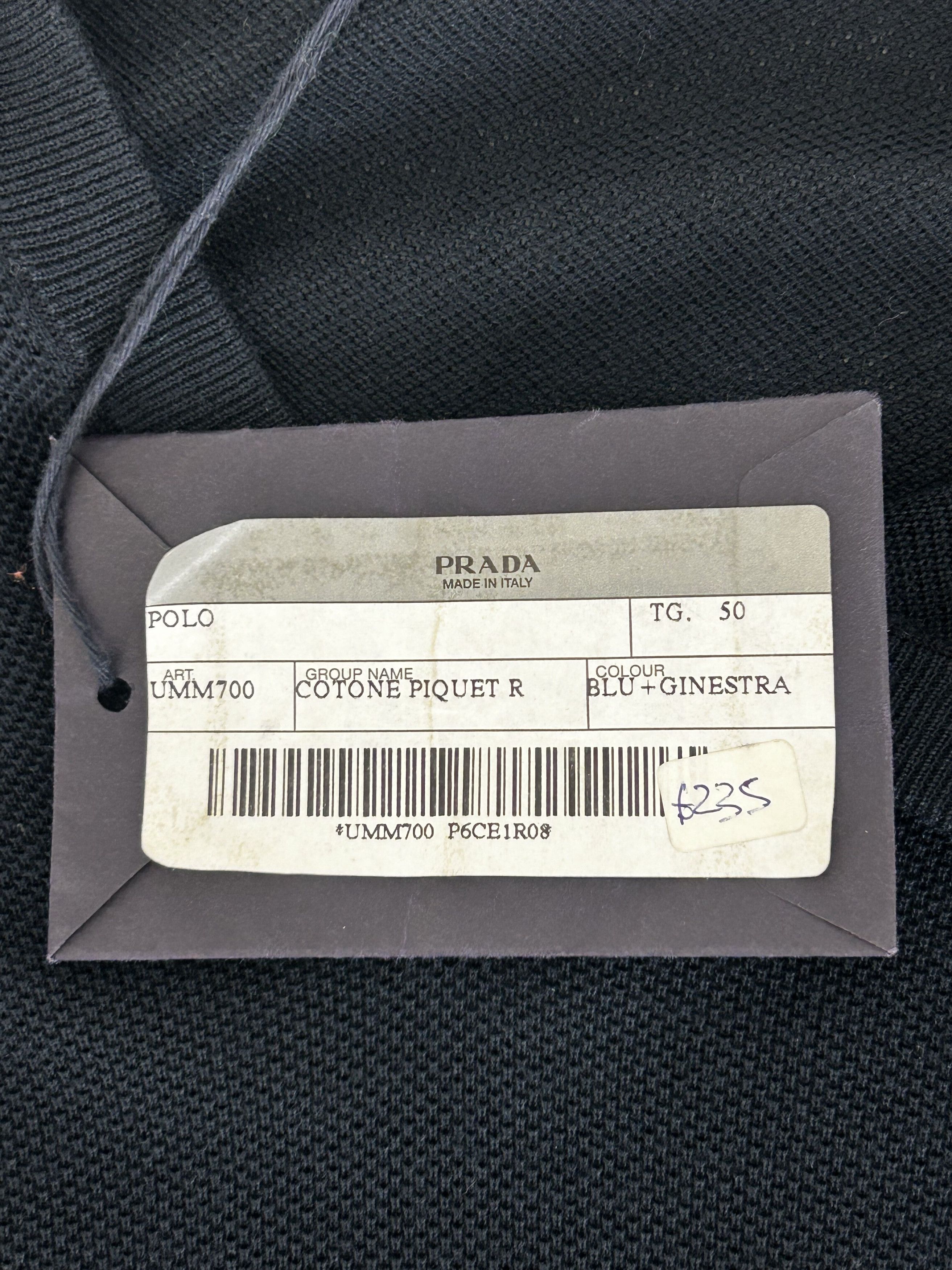 Prada PRADA NAVY LONG SLEEVE V-NECK TOP Size US L / EU 52-54 / 3 - 4 Thumbnail