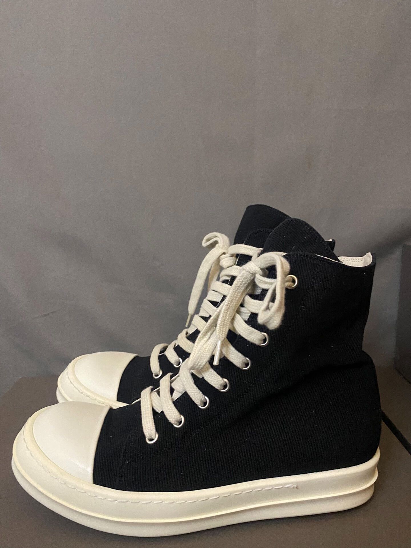 Rick Owens Rick Owens Canvas Yellow Hitop Sneakers 37 Women Size US 6.5 / IT 36.5 - 1 Thumbnail