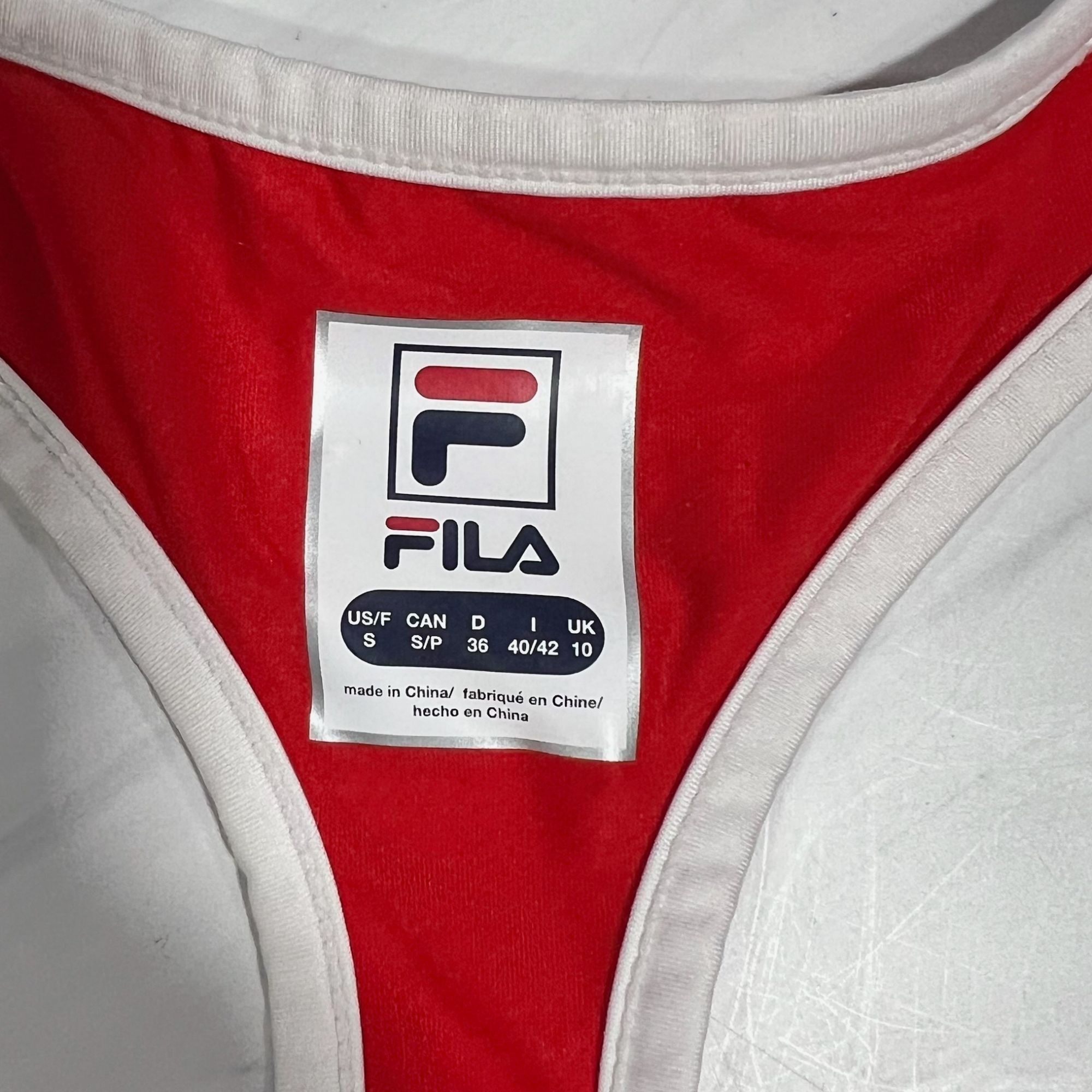 Fila FILA Womens Heritage Cross Back Tank Top Navy White Red Race Size S / US 4 / IT 40 - 7 Thumbnail