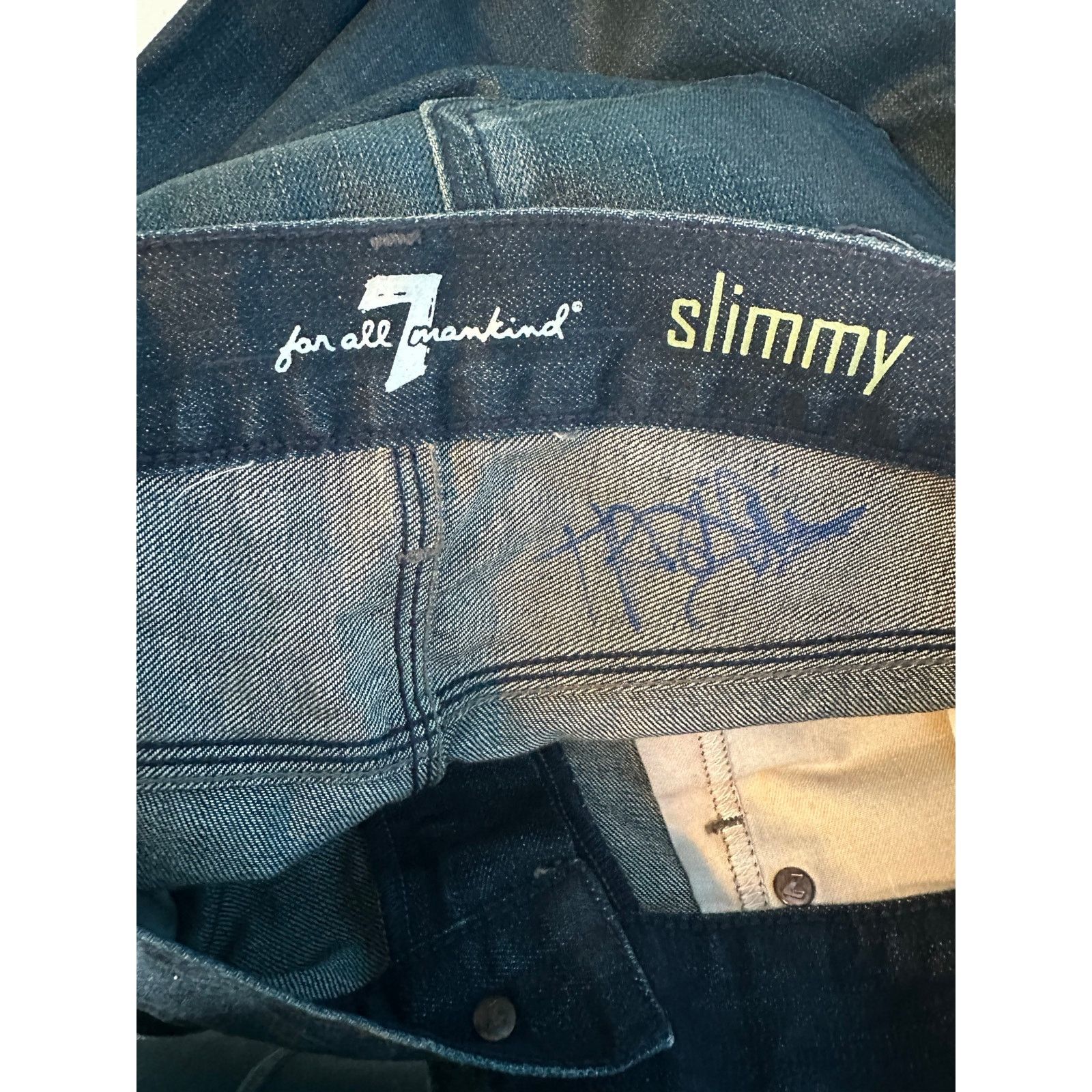 7 For All Mankind 7For All Mankind Slimmy blue coated jeans size 28 Size US 28 / EU 44 - 3 Thumbnail