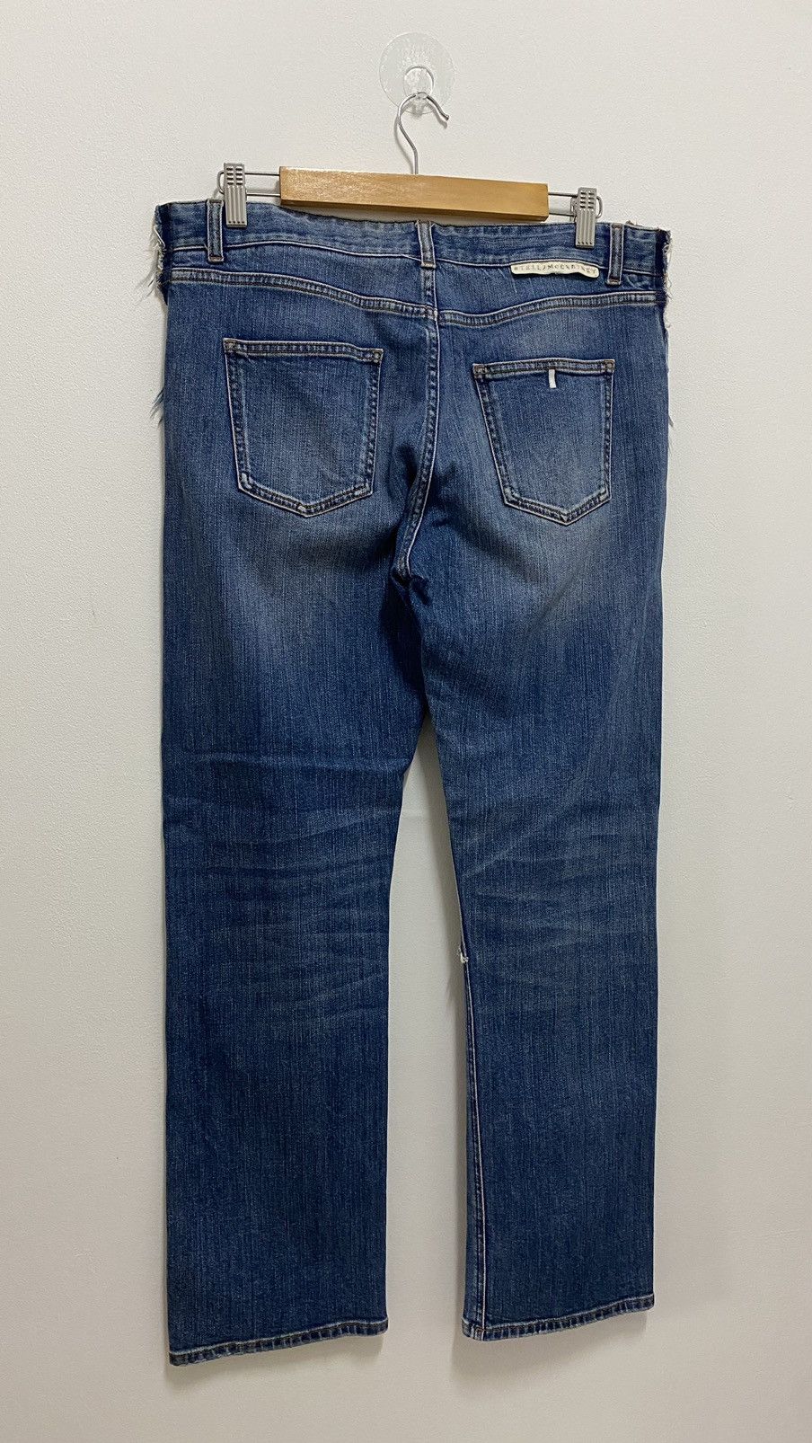 Stella McCartney Stella Mccartney Distressed Denim Patchwork Blue Jeans Pants Size US 35 - 5 Thumbnail