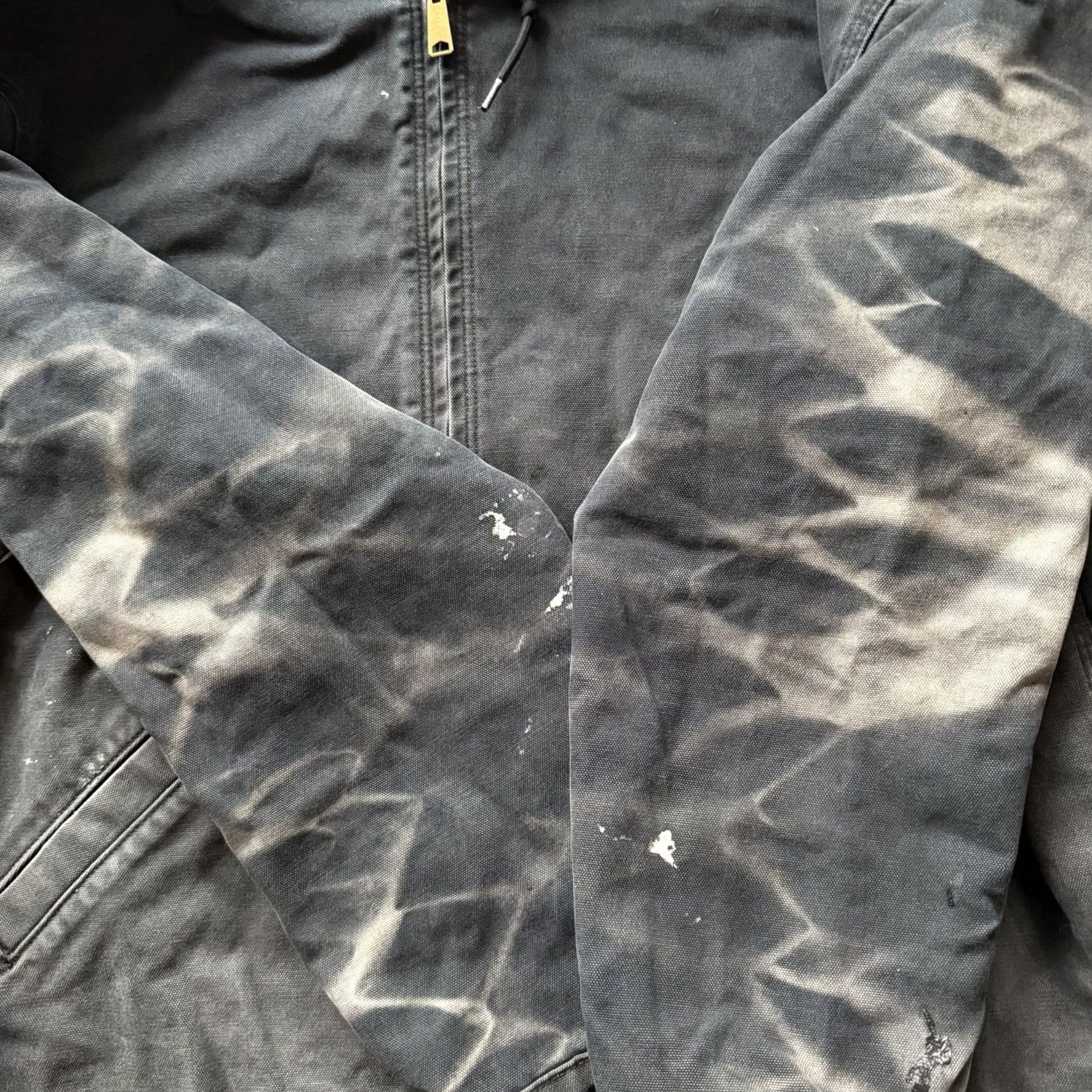Carhartt VINTAGE Carhartt Jacket Hooded 90s Black XL Men Bomber Workwear Distressed Smokey Honeycomb - Hooded Size US XL / EU 56 / 4 - 5 Thumbnail