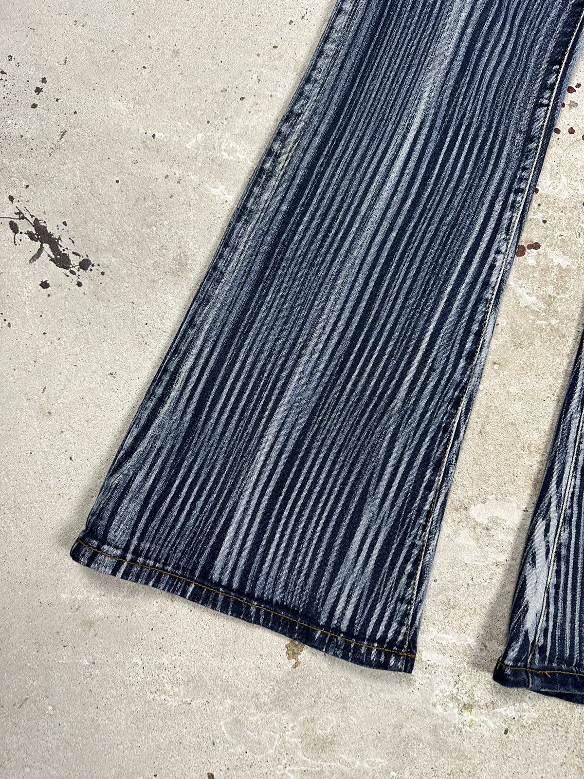 If Six Was Nine × Le Grande Bleu (L.G.B.) × Vintage Vintage Y2K Flare Wide Legs Striped Bootcut Pants Size US 27 - 5 Thumbnail