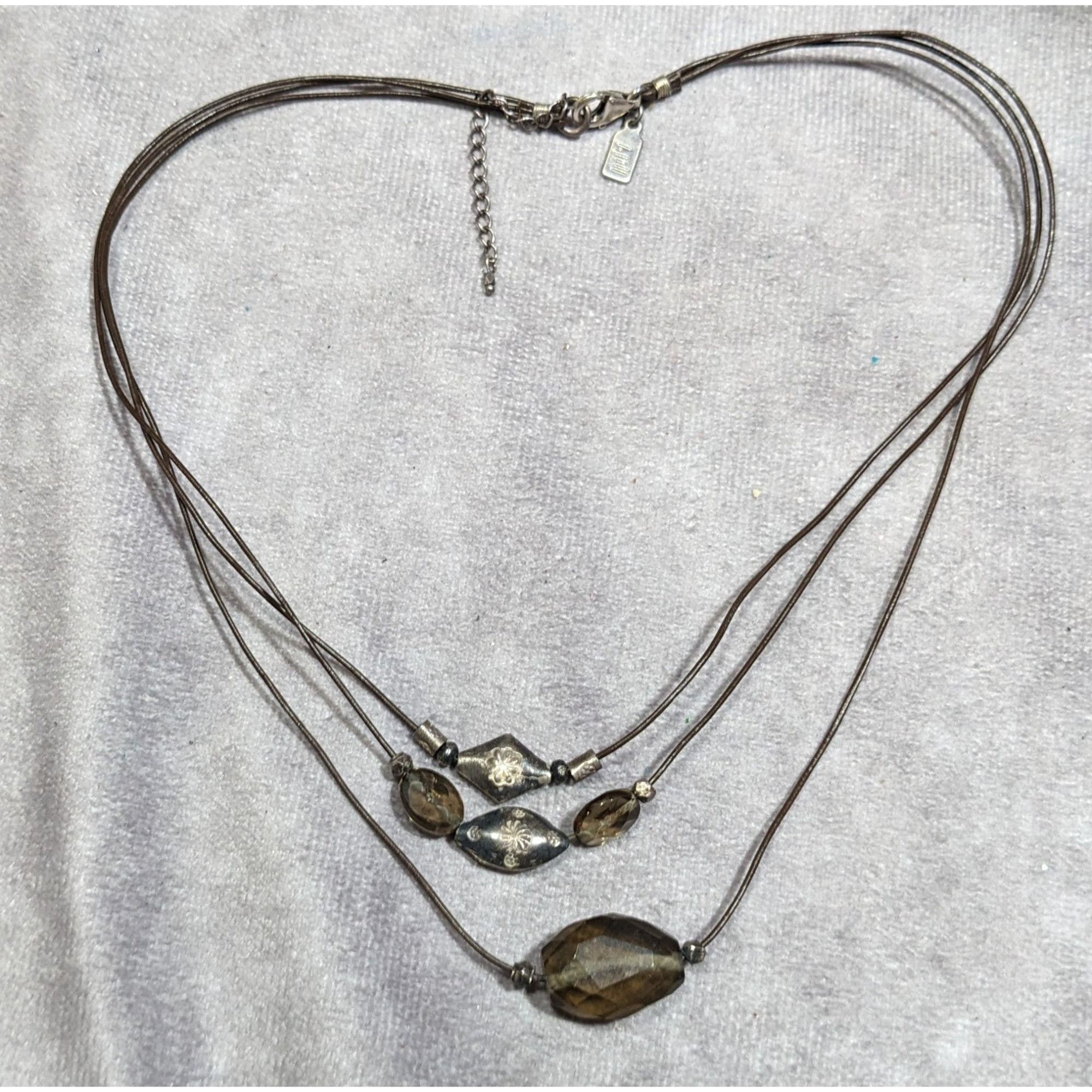 Other J.Jill Bohemian Hippie Glass And Metal Layered Pendant Neckl Size ONE SIZE - 5 Thumbnail