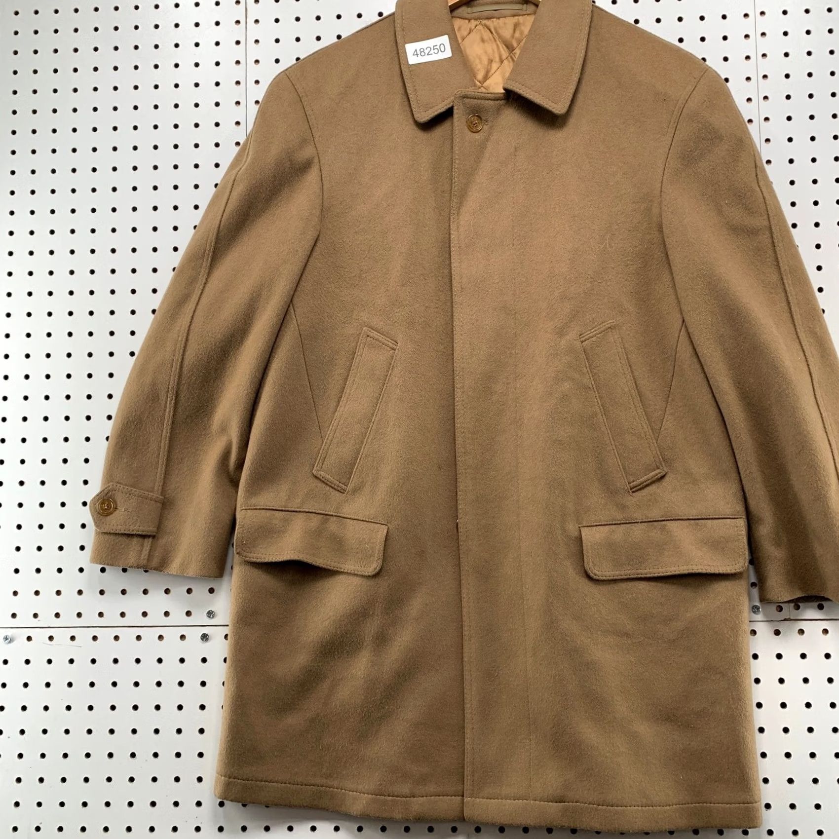 Vintage VINTAGE Steinbock Wool Overcoat Mens 36 Brown Plaid Liner Wool Lining Coat Long Buttoned Casual Business Mens Size US XXS / EU 40 - 6 Thumbnail