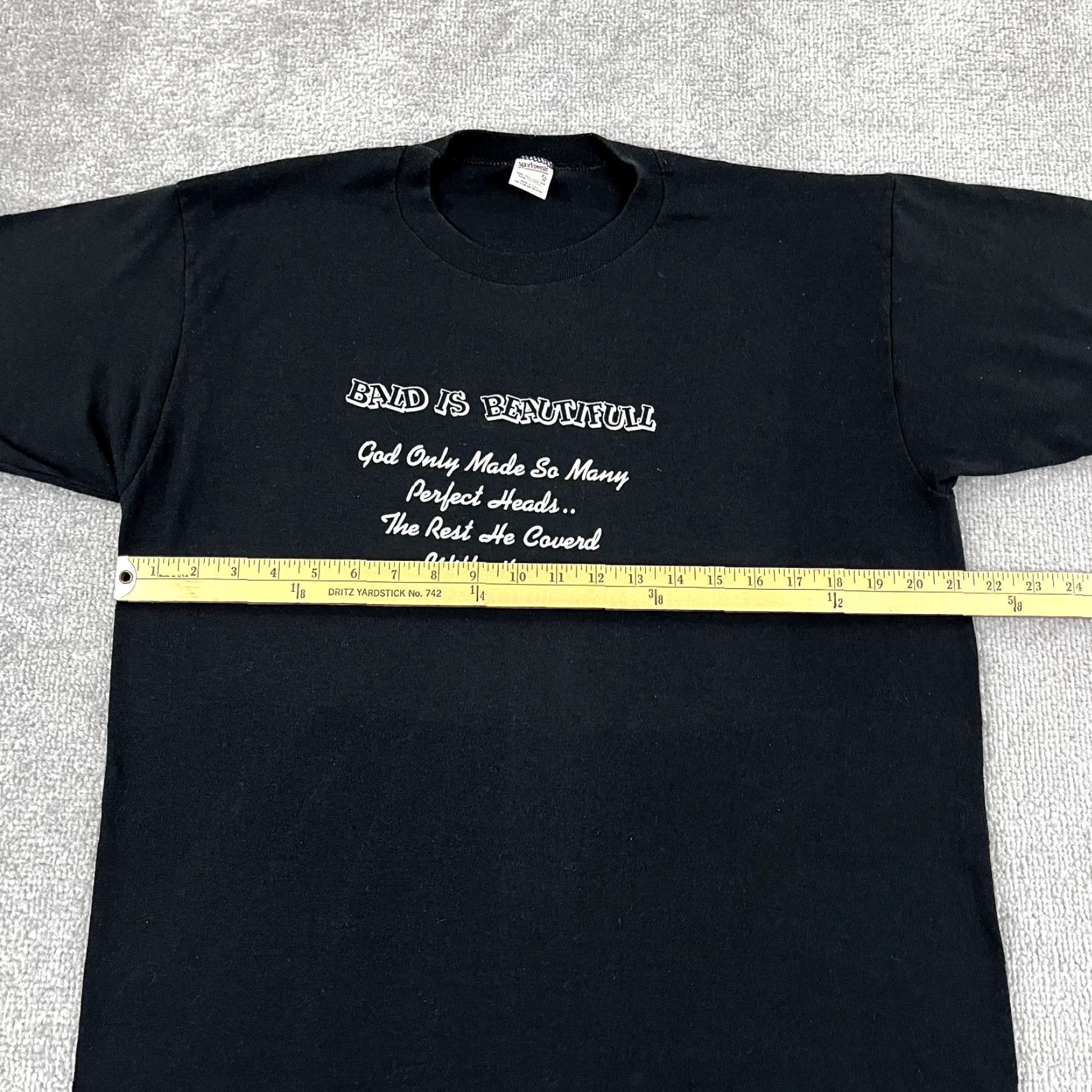 Vintage VINTAGE Sportswear Shirt Adult XL Black Bald is Beautiful Funny Graphic Tee Short Sleeve Mens 90s Retro Shirt Size US XL / EU 56 / 4 - 5 Thumbnail