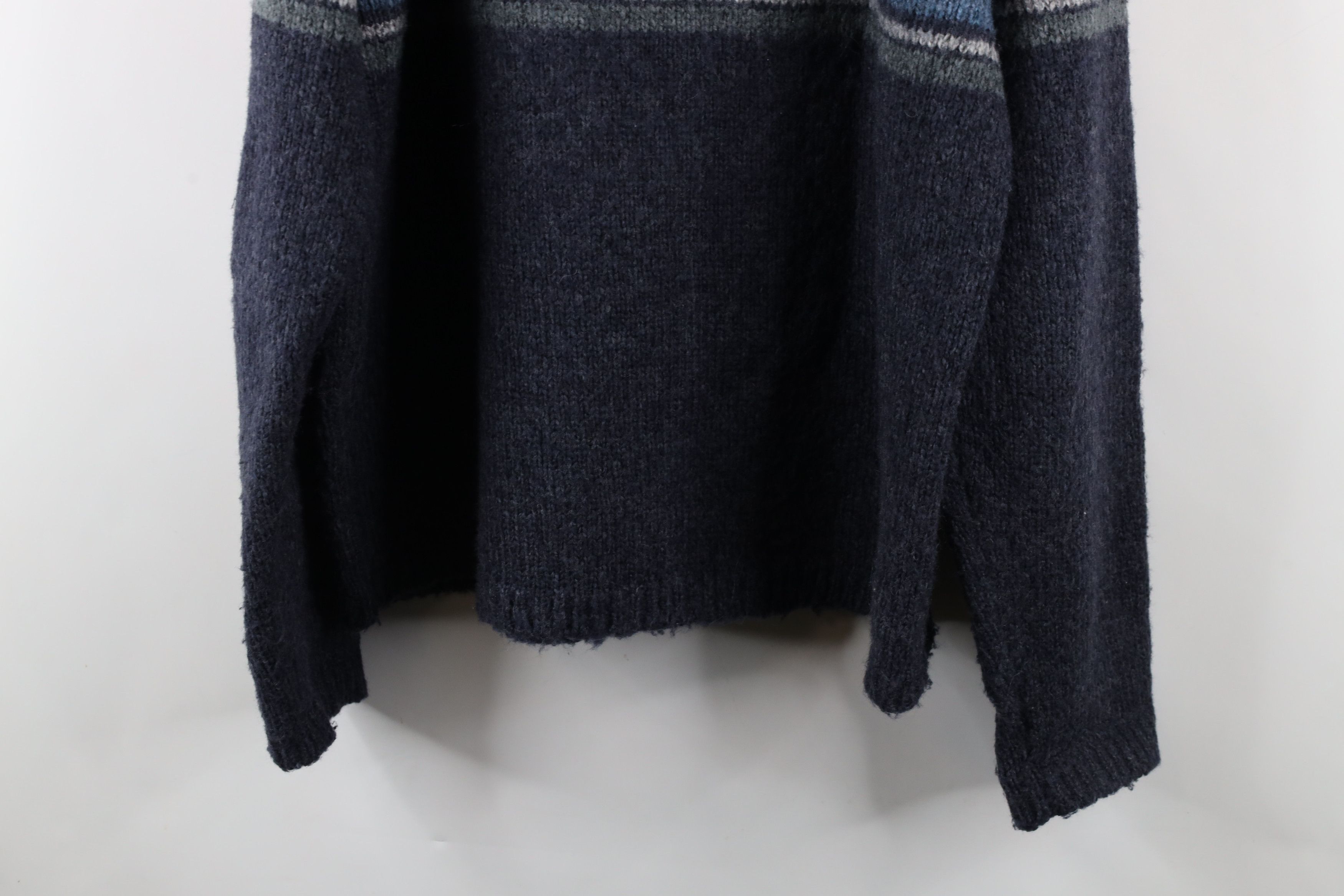 Vintage Vintage 90s Streetwear Chunky Wool Blend Knit Sweater Blue Size US XXL / EU 58 / 5 - 9 Thumbnail