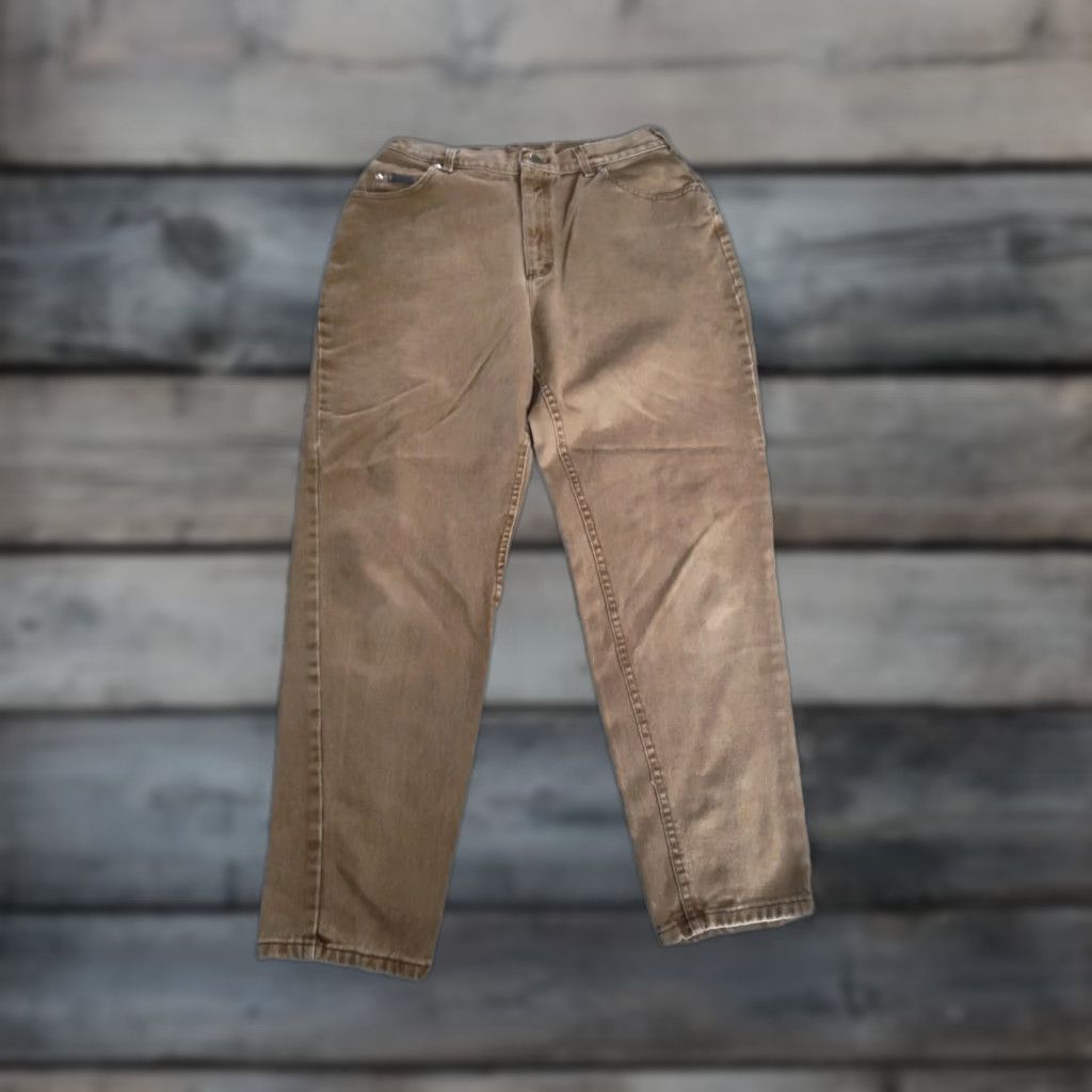 Lee VINTAGE Lee Women’s Jeans Tapered High Waisted 16 Brown Denim USA Riveted 5-Pocket Size 38" / US 16 / IT 52 - 1 Thumbnail