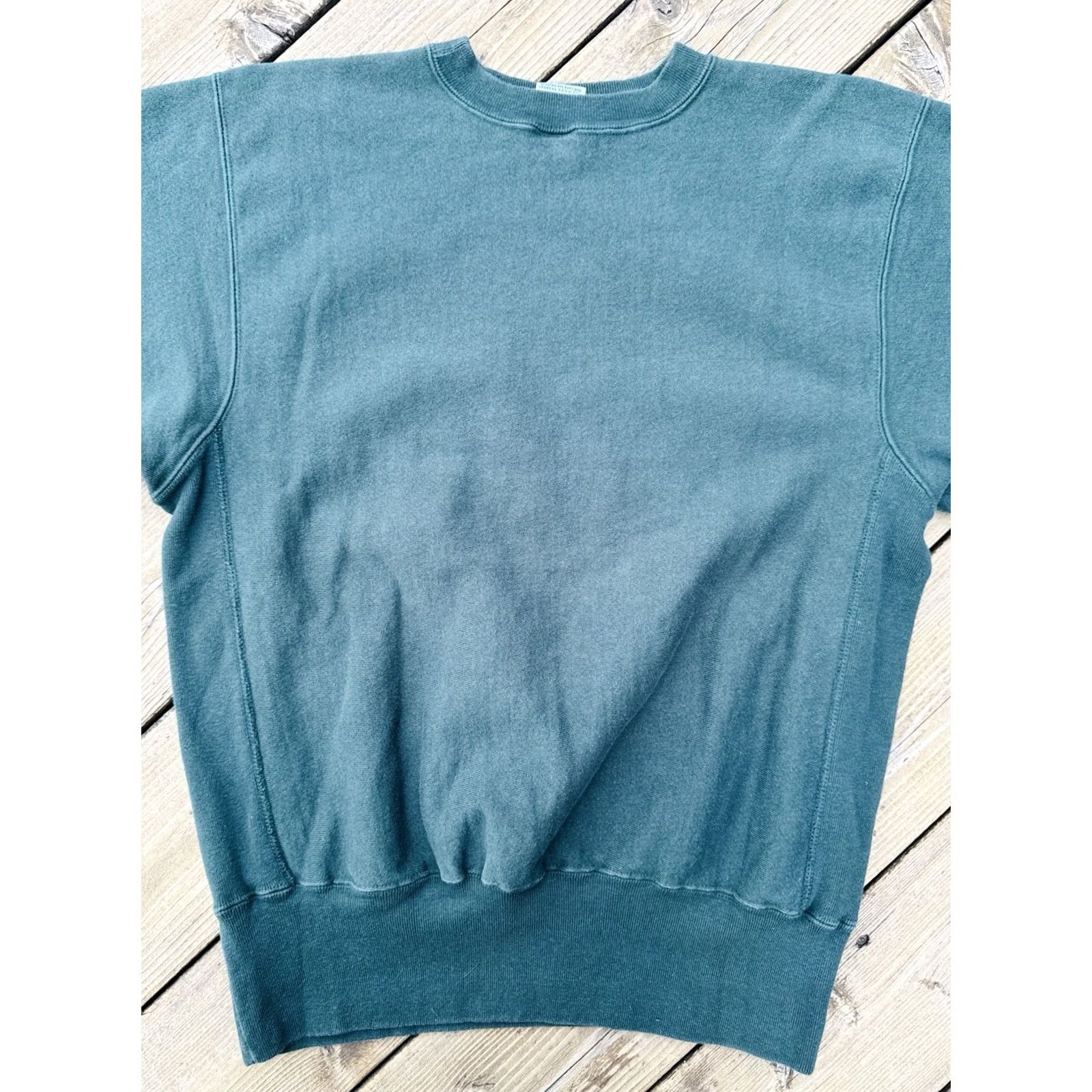 Champion VINTAGE Champion Reverse Weave Sweatshirt L USA Green Small Logo 90s Blank Size US L / EU 52-54 / 3 - 6 Thumbnail