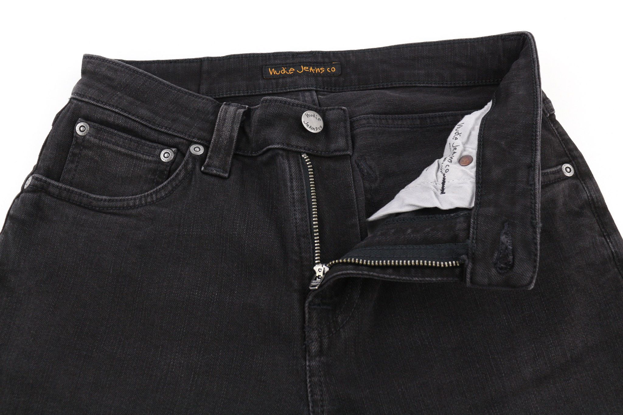 Nudie Jeans SKINNY LIN USED BLACK W29/L32 Organic Cotton Jeans 80432 Size US 29 - 4 Thumbnail