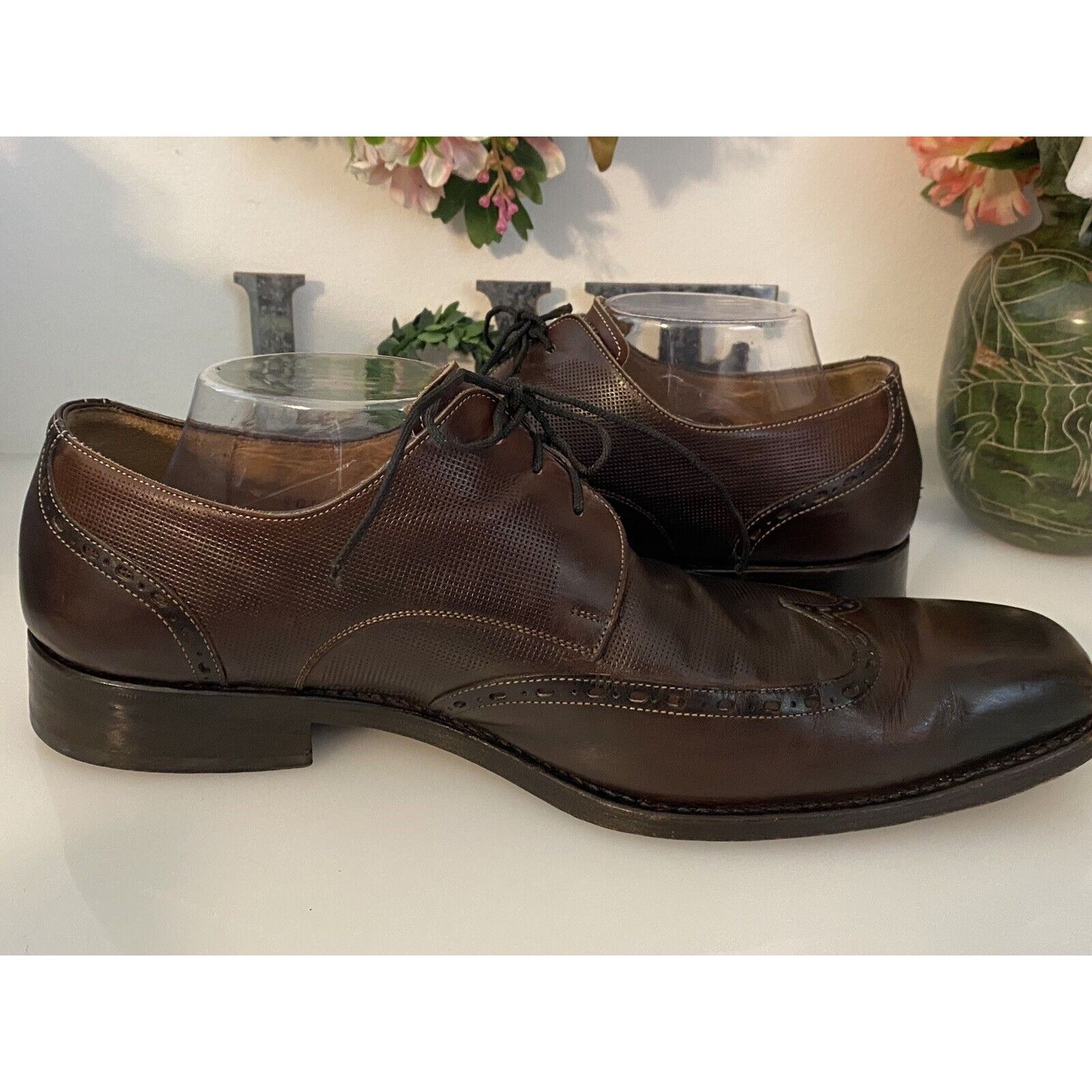 Vintage Calzoleria Harris Italy Barney's NY Handmade Oxford Wing Tip Size US 10.5 / EU 43-44 - 20 Thumbnail