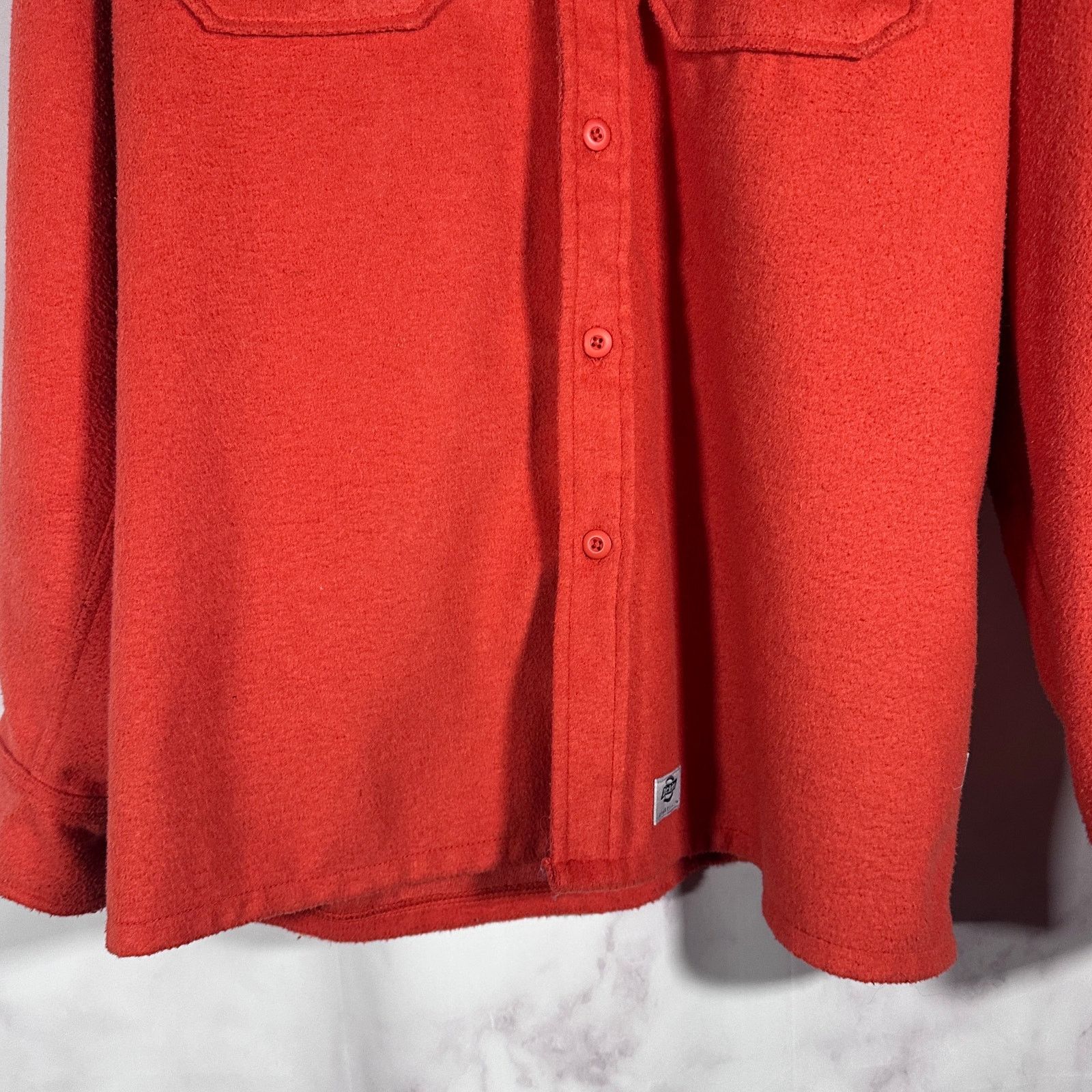 Dickies Construct Orange Fleece Button Up Shirt Size US XL / EU 56 / 4 - 3 Thumbnail