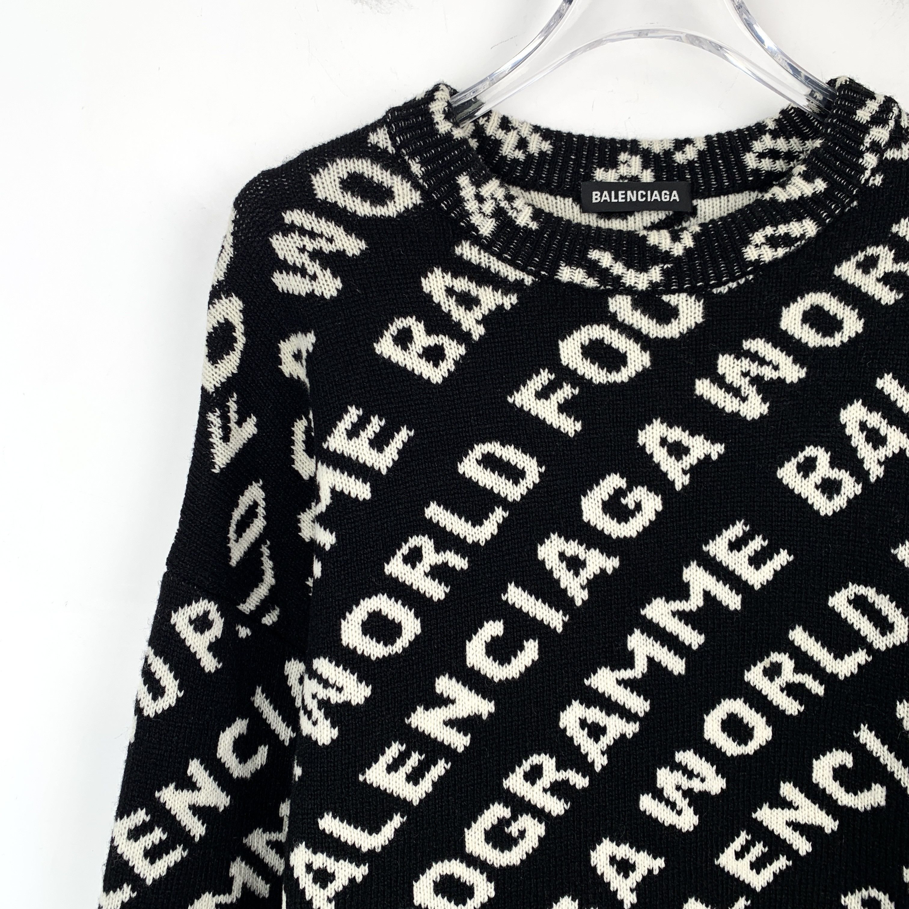 Balenciaga Balenciaga Printed-crewneck wool sweater Size M / US 6-8 / IT 42-44 - 5 Thumbnail