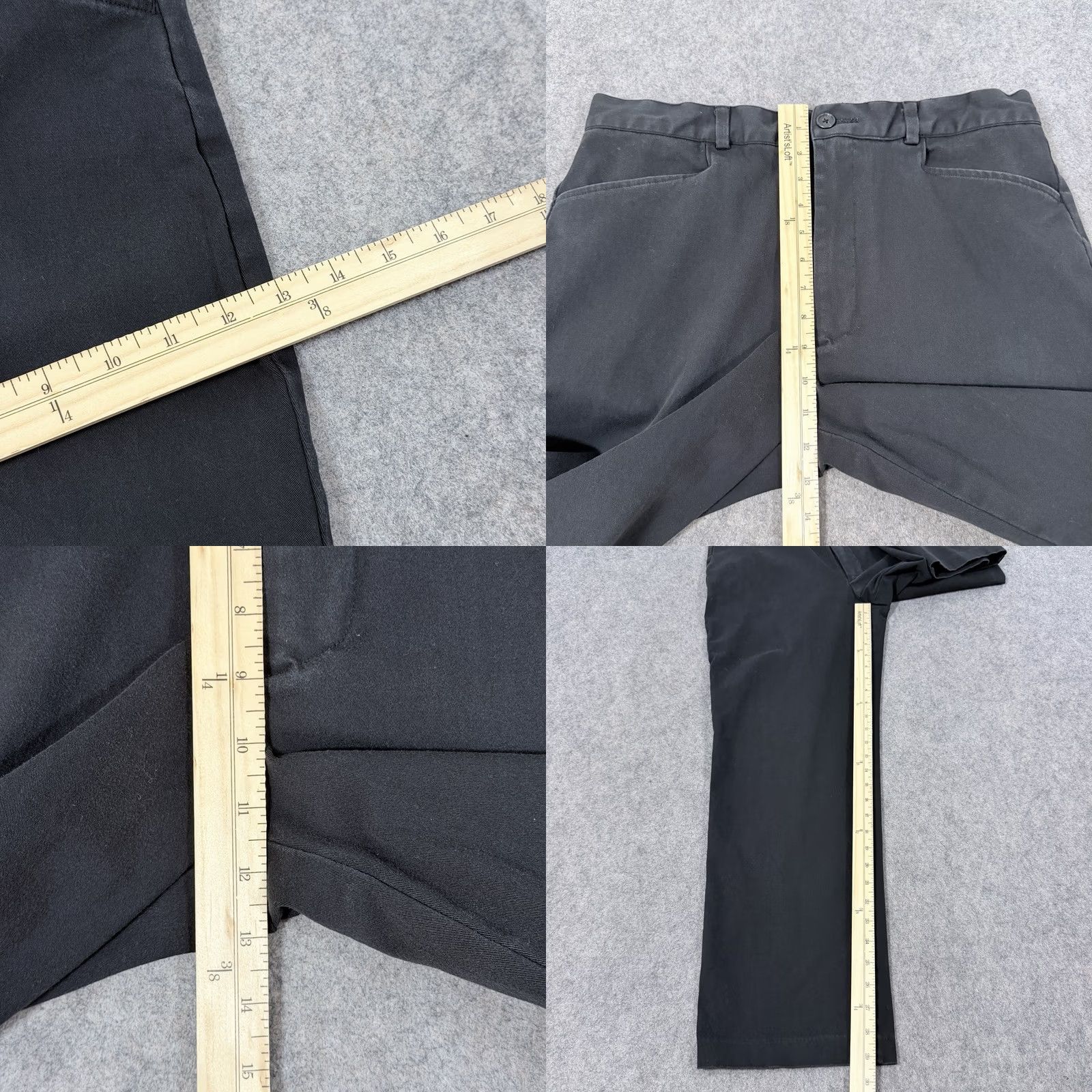 Perry Ellis Perry Ellis Casual Chino Pants Mens Size 36 Regular Black 33.5x29.25 Flat Front Pockets 90s City Preppy USA Modern Western Wedding Workwear Standards Size US 36 / EU 52 - 9 Thumbnail