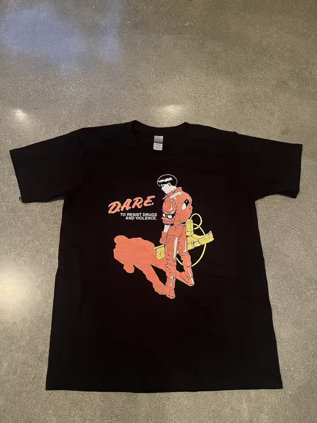 image of Akira X Dare T-Shirt Anime in Black, Men's (Size XL)