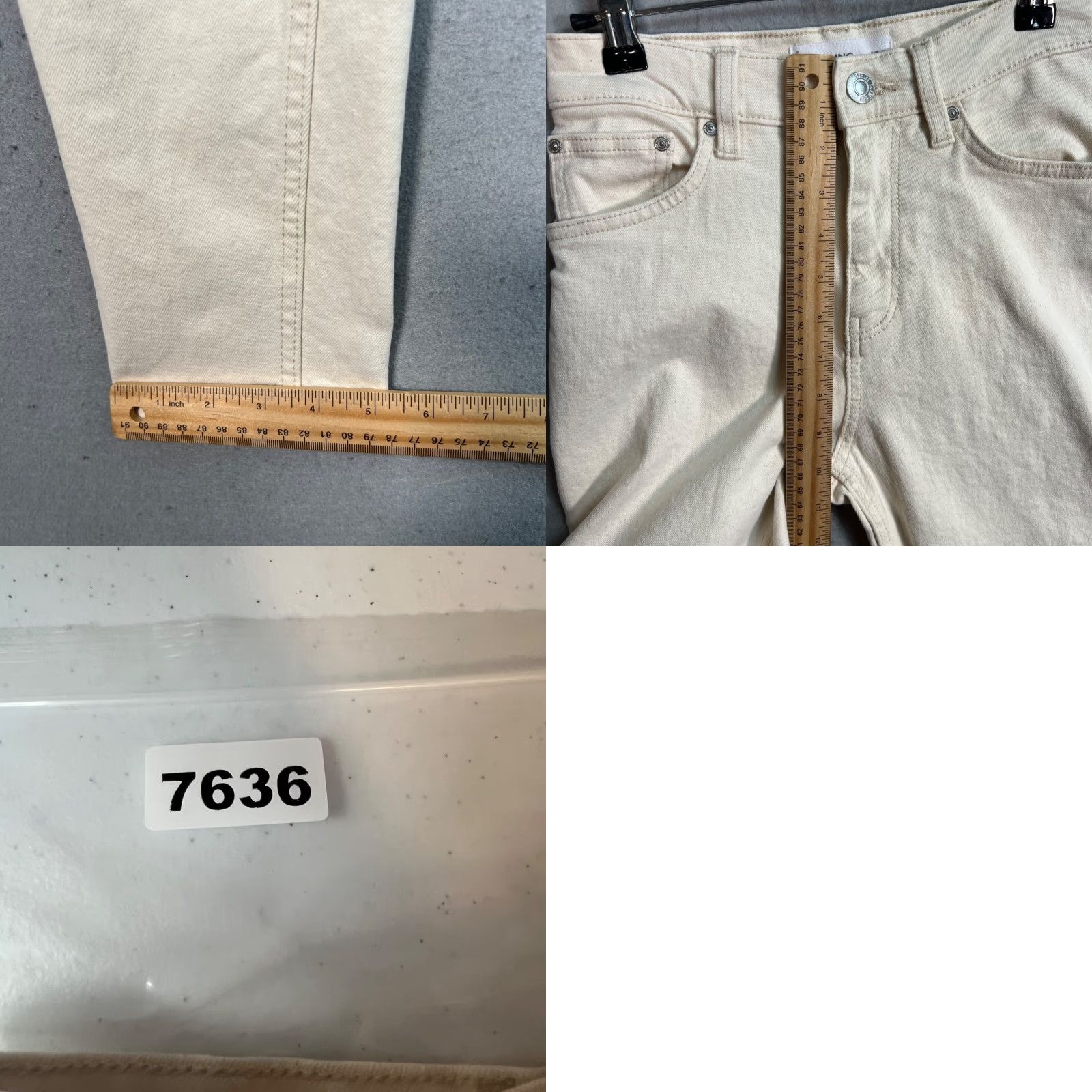 Mango Mango High-Waisted Off-White Jeans Womens Size 1 Skinny Ankle Mid Rise Denim 24 in 27 in 8/10 Womens Size 25" / US 0 / IT 36 - 8 Thumbnail