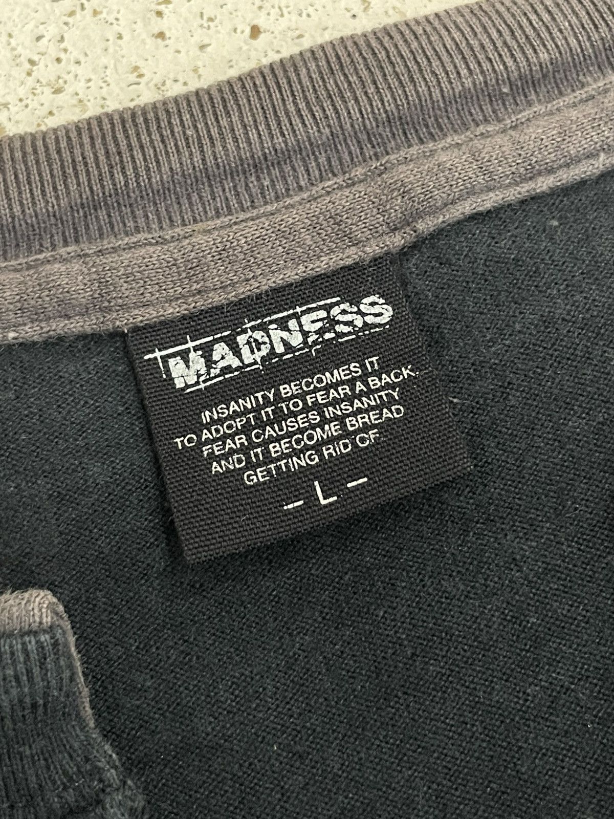 Madness Madness Layer Sleeve Wording Y2K Style Life Poem Size US L / EU 52-54 / 3 - 15 Thumbnail
