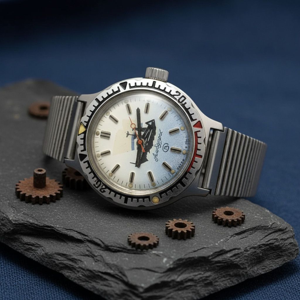 Vintage Vintage Mens Watch Vostok Amphibia Aircraft Carrier 155 Size ONE SIZE - 5 Thumbnail